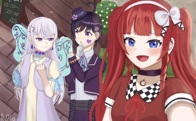 夢樹家集合イラスト