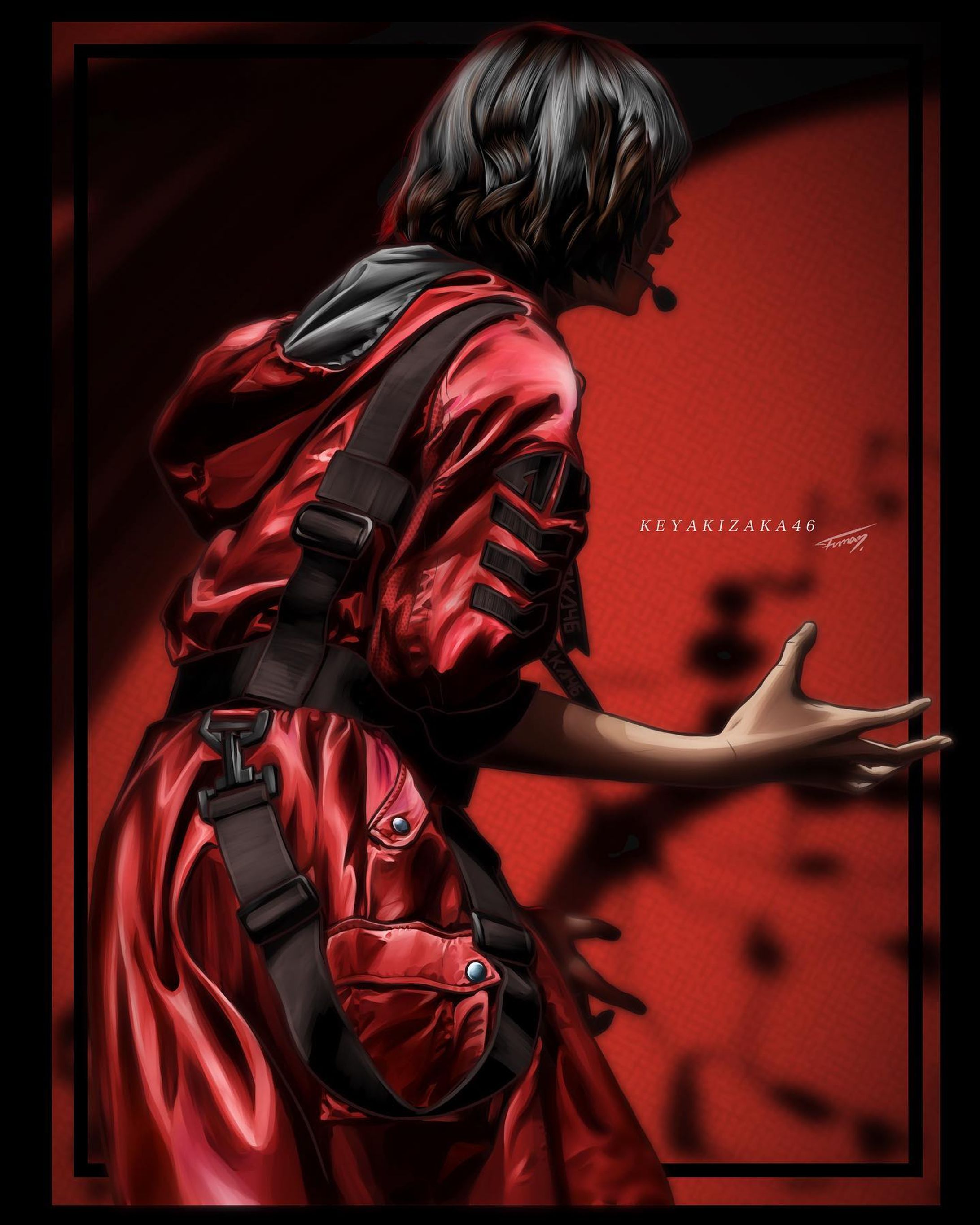 #欅坂46 #東京ドーム #ガラスを割れ
 #平手友梨奈 #ファンアート #イラスト-1