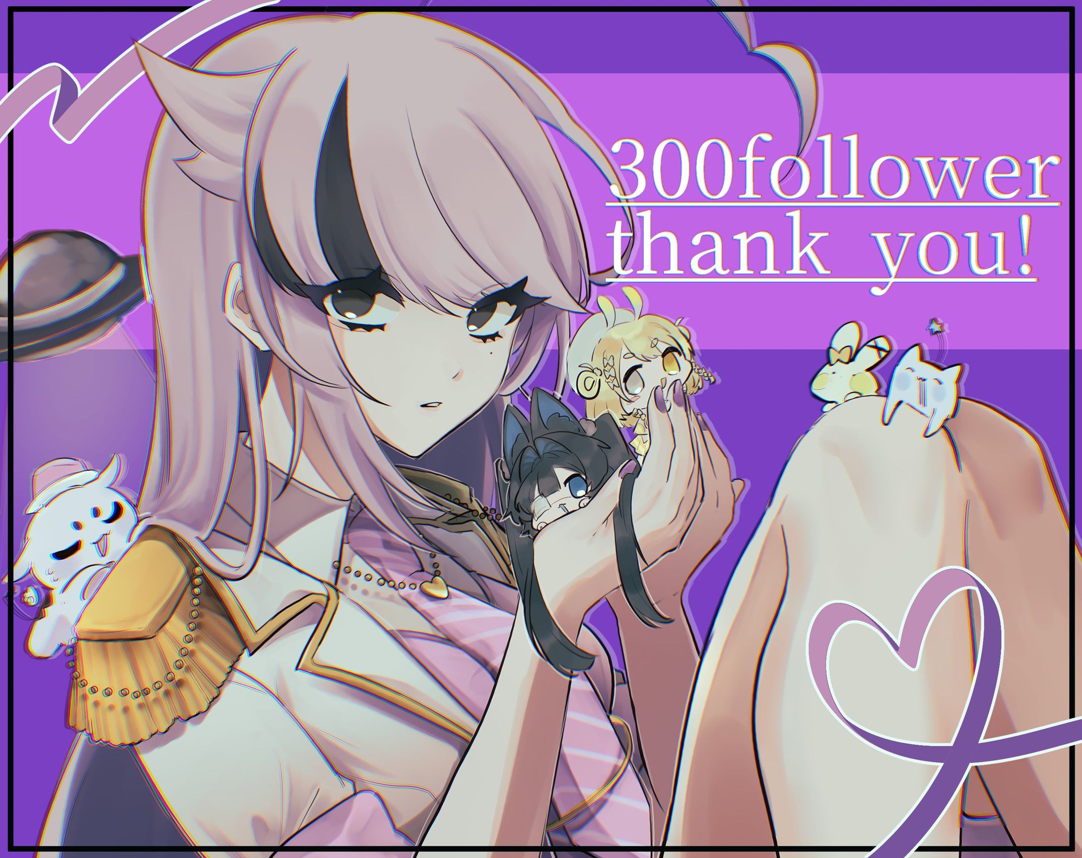 地球侵略系少女300follower達成イラスト-1