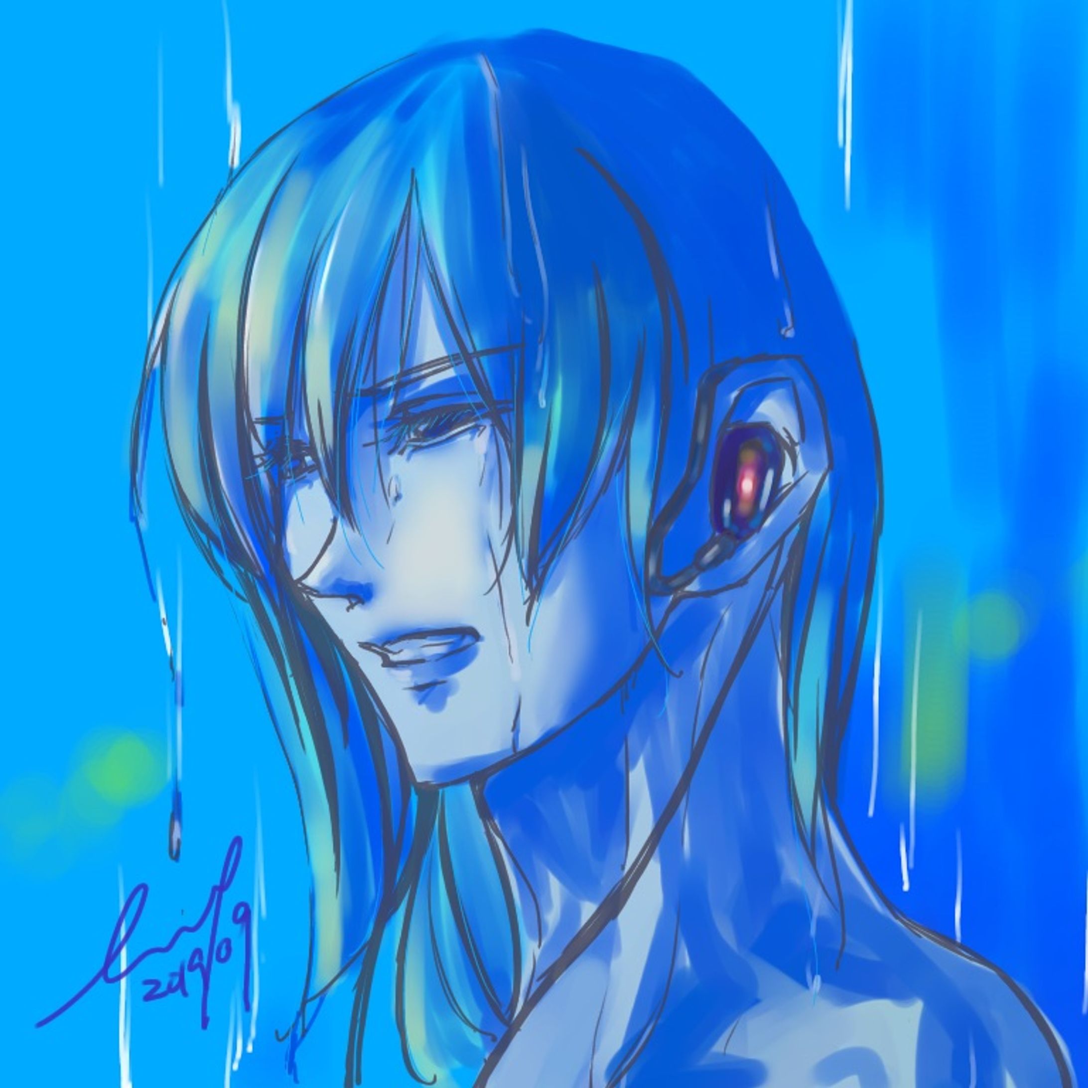 In the rain-1
