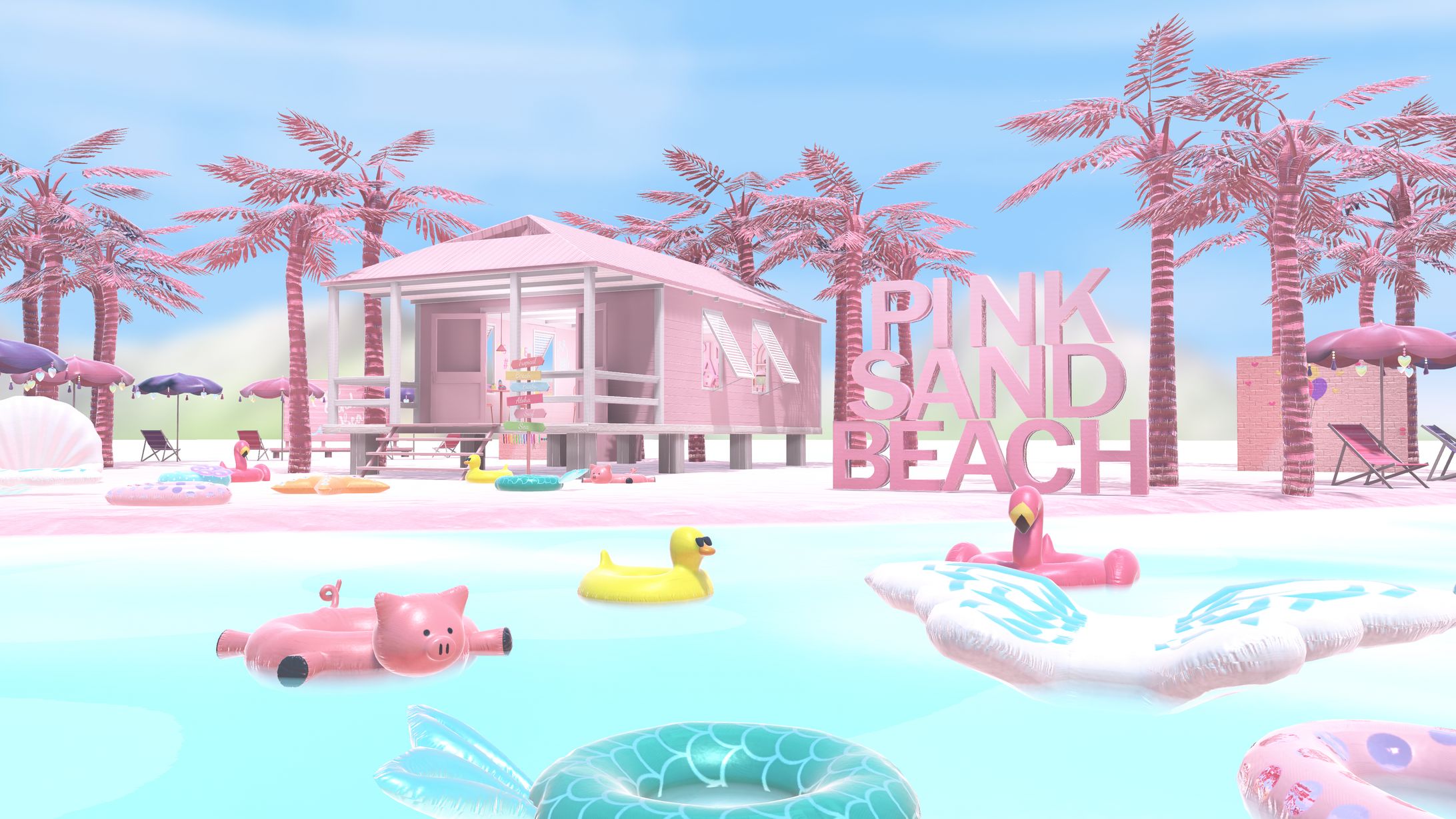 【World】La Fille Pink Sand Beach-1