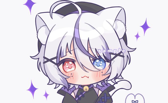 さめ×ねこ様 ＳＤイラスト【バストアップ】