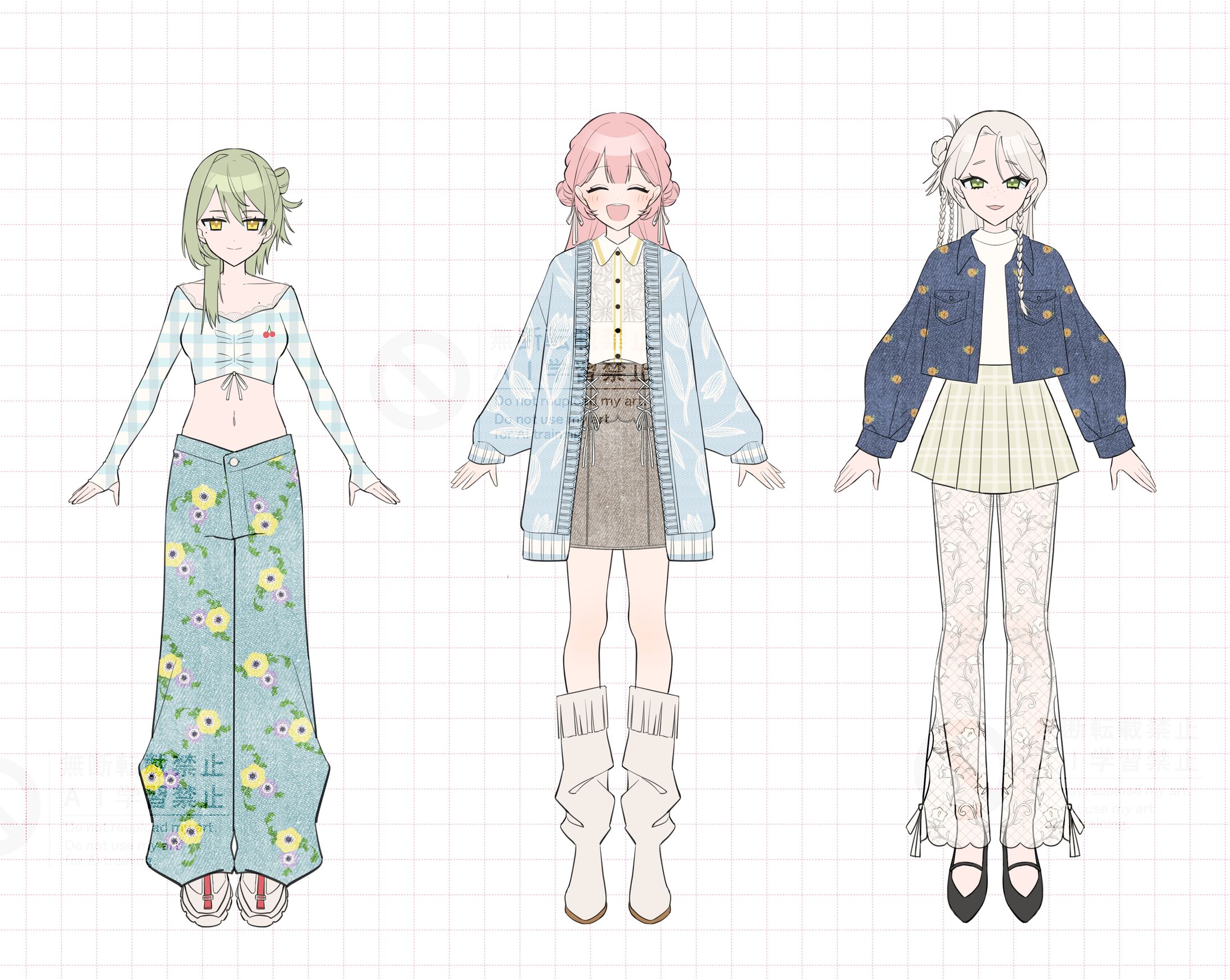自主制作_キャラクター&衣装デザイン②-1
