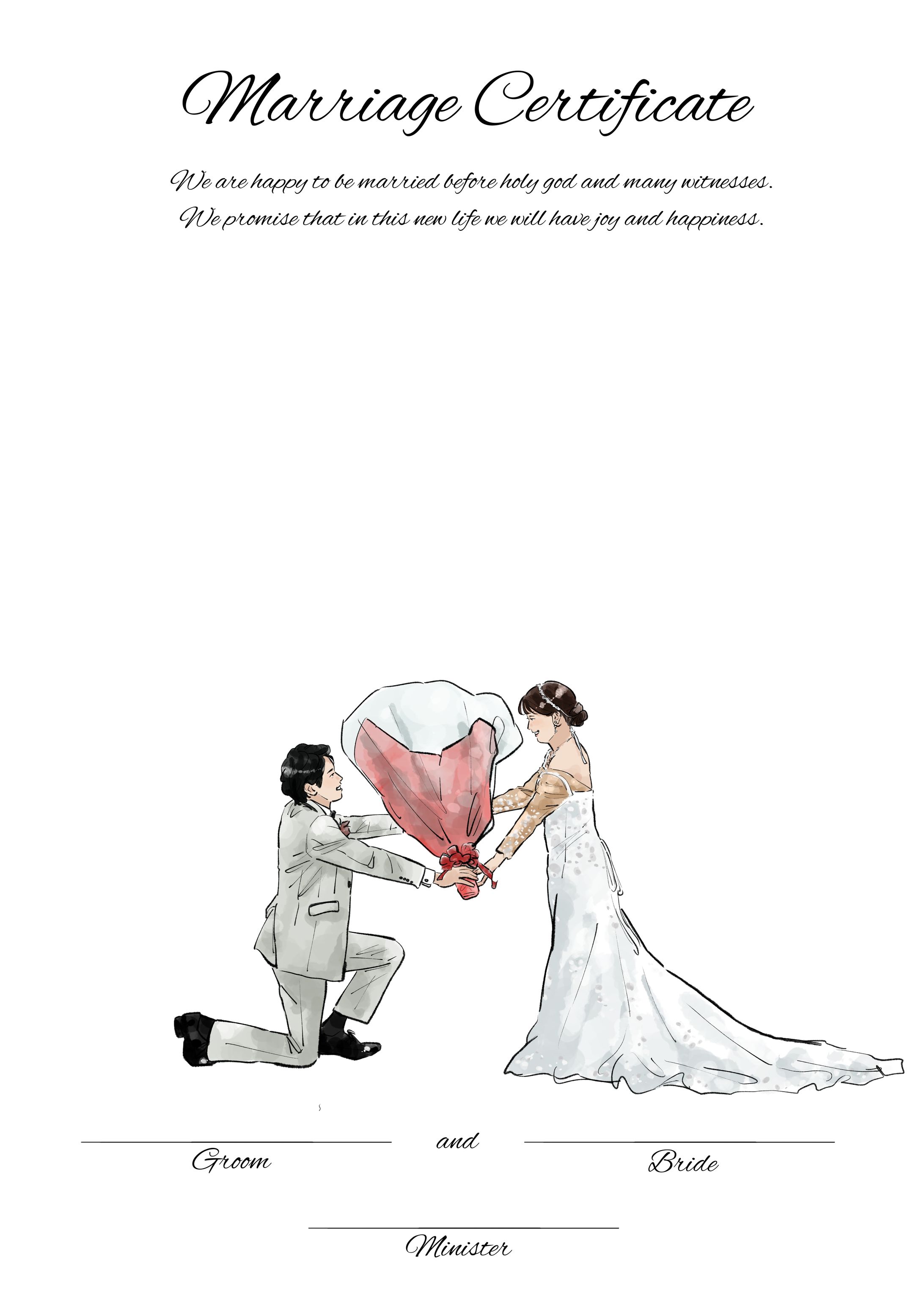 ウェディングツリー、結婚証明書-1