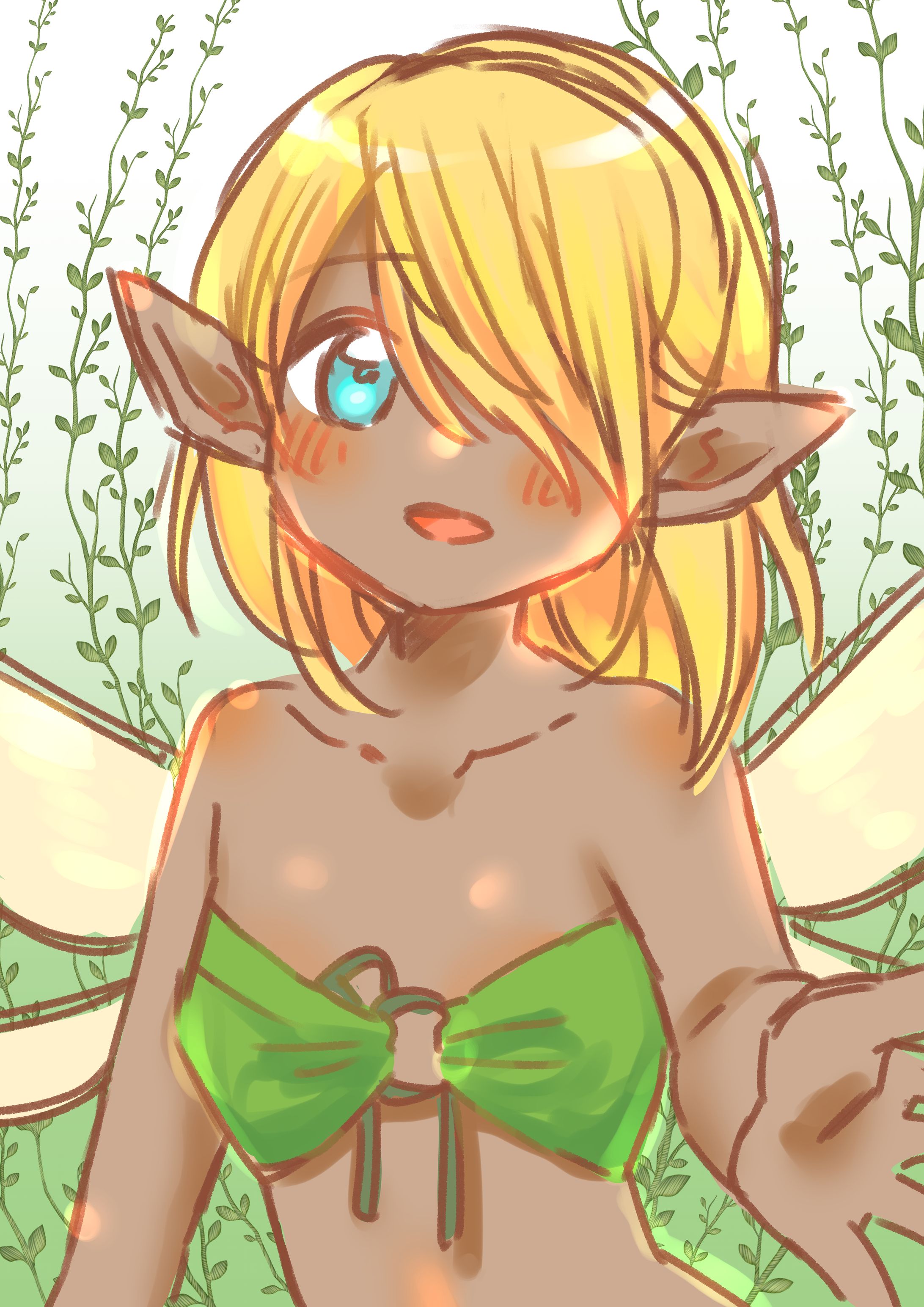 エルフの少女(ラフ)-1