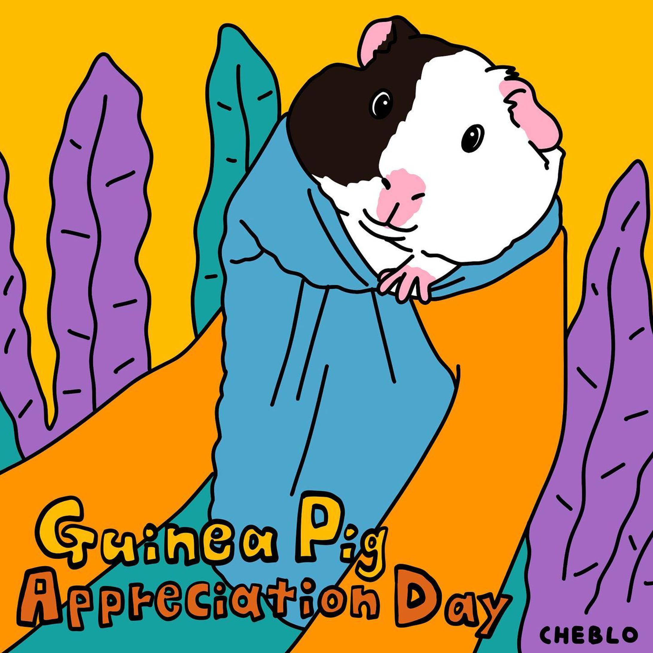 🐹モルズに感謝🐹

今日7月16日は

「Guinea Pig Appreciation Day（#モルモット感謝の日）」🎉

#guineapigappreciationday  #guineapig #animal #illustration #illustrator #pic #love #モルモット #絵 #イラストレーター #イラスト #小動物 #動物 #colorful #カラフル #pop #art-1