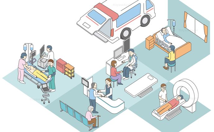 【実績】週刊朝日MOOK「手術数でわかる いい病院2024」見開きイラスト