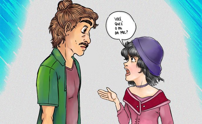 Desenho de cena Inusitada em RPG