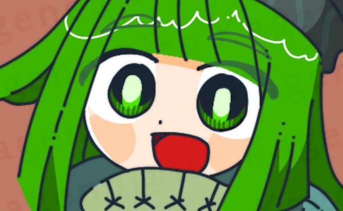 イラスト描き、ポップ