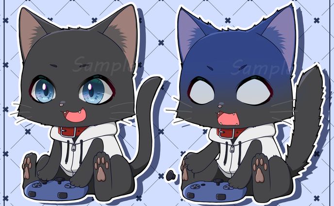 黒猫のにゃんた様デフォルメイラスト
