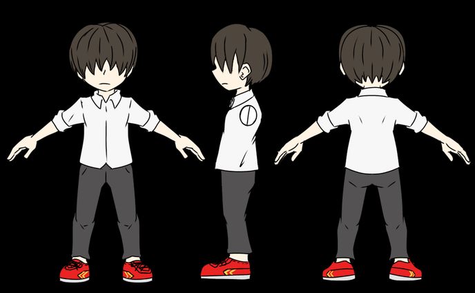 エクストリーム帰宅部_主人公設定画