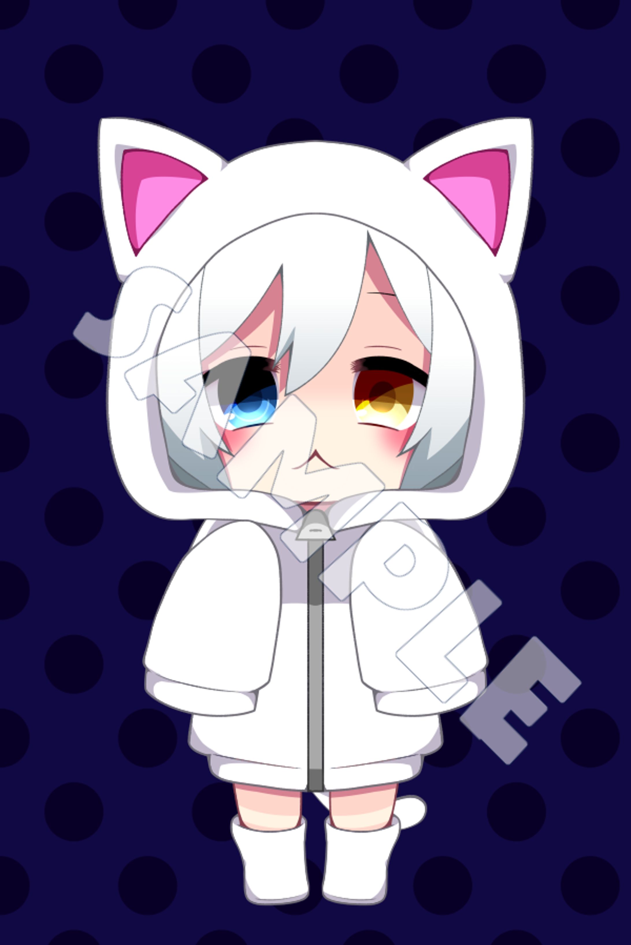 魂募集モデル⑦白猫ショタくん(SDモデル)-1