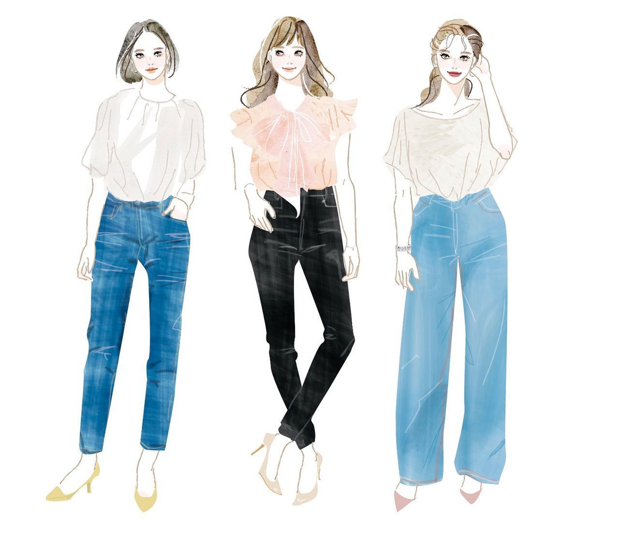 【お仕事】
8/3〜16までJR名古屋タカシマヤ「Love♡DENIM」フェアのイラストを担当しました。

こちらはレディース元絵です。

#名古屋タカシマヤ
#顔タイプ診断-1