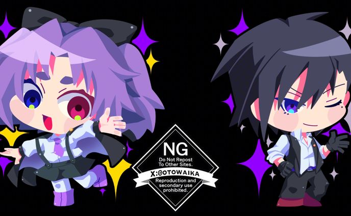 主線無しデフォルメイラスト