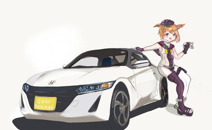 車と女の子