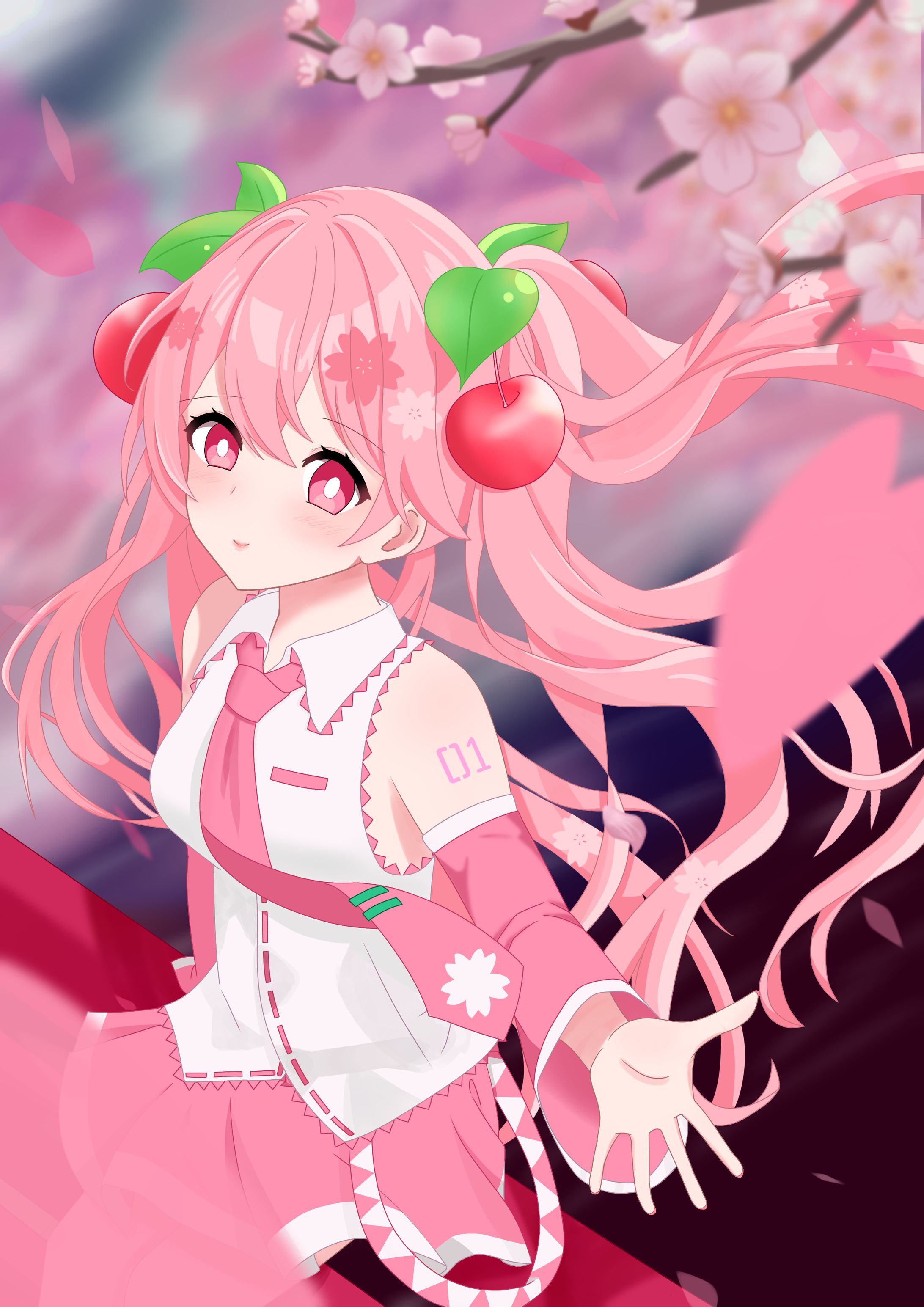 桜ミクと夜桜デート(弘前)-1