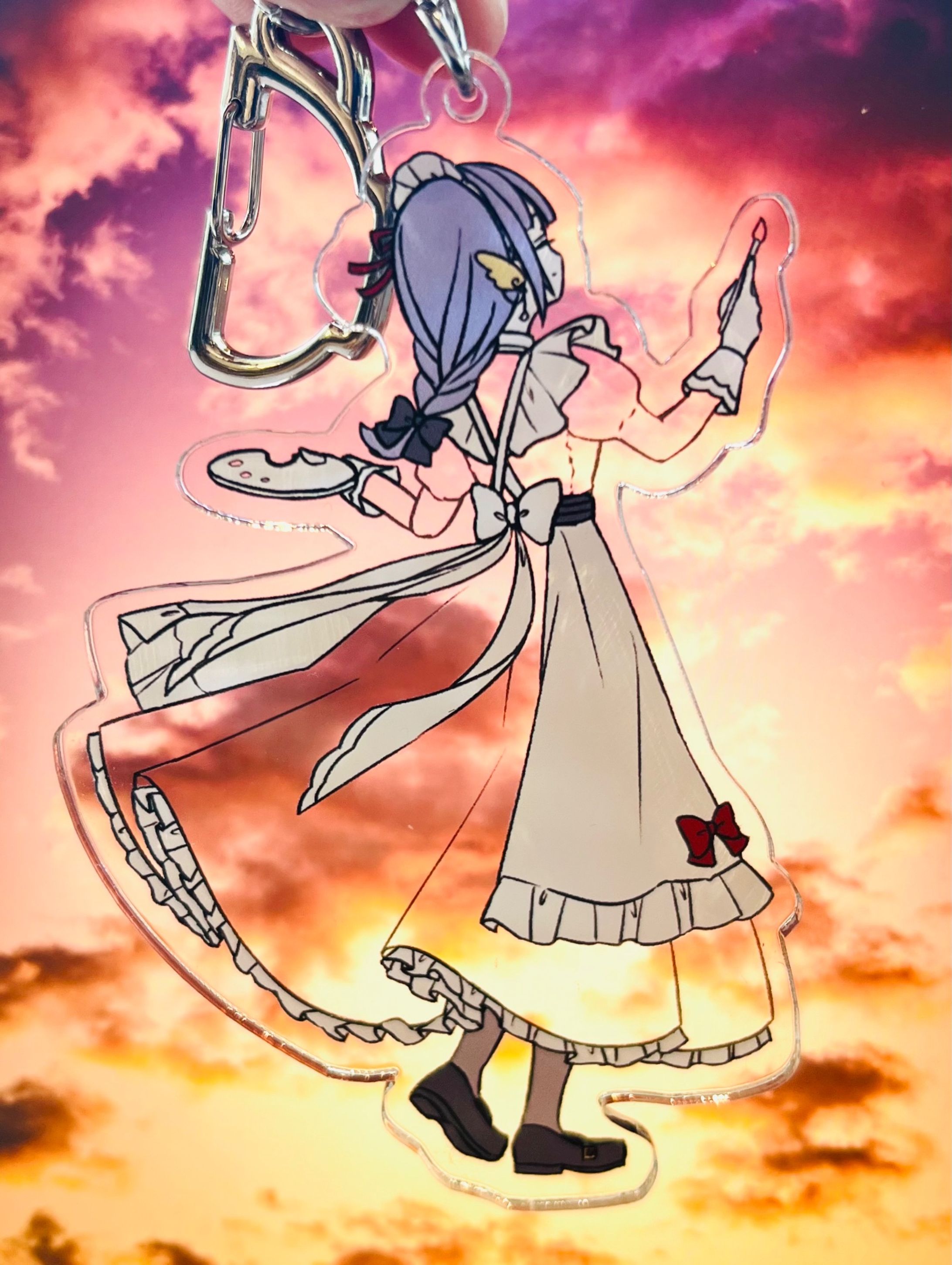 メイド服アクリルキーホルダー-1