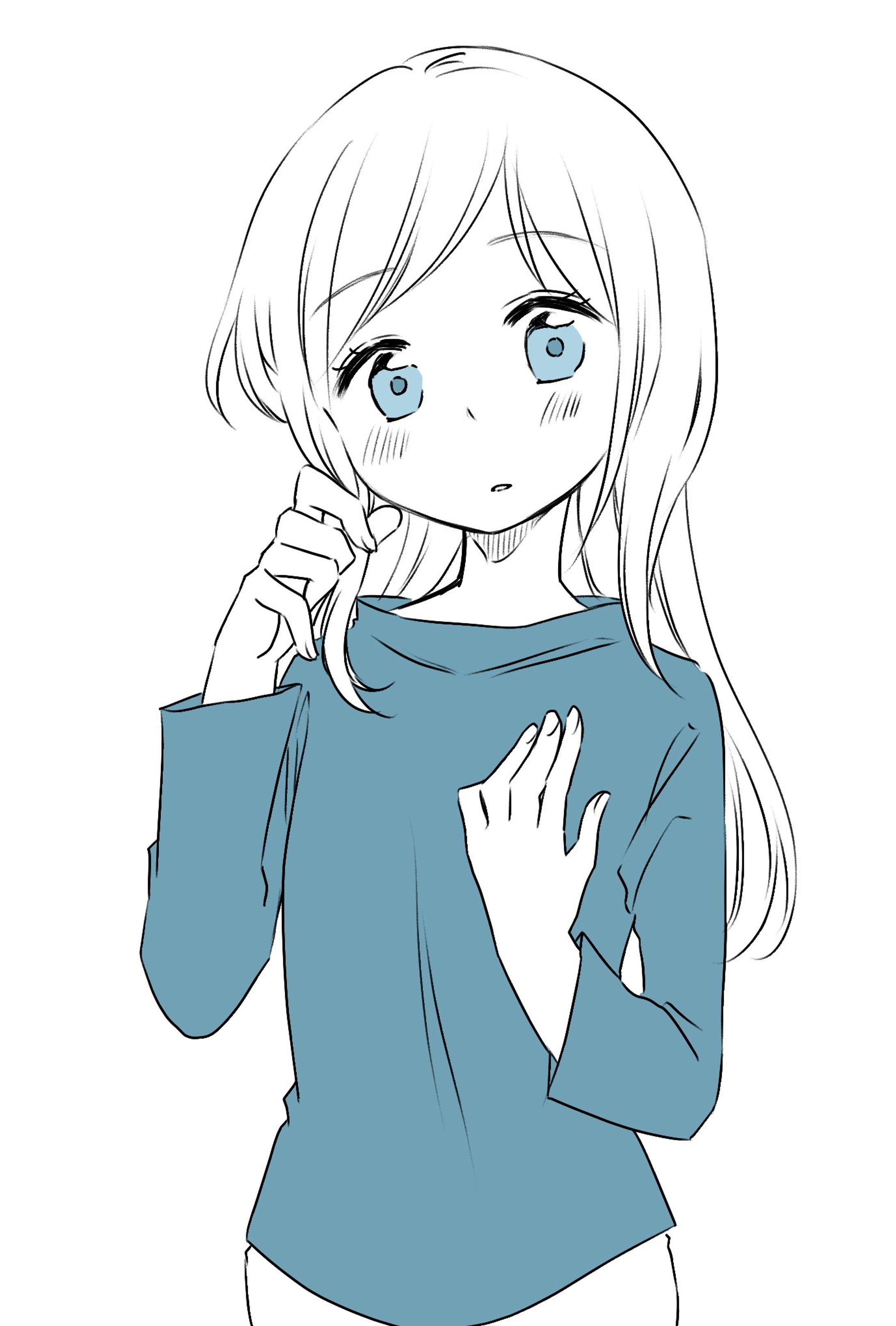小柄な少女(ラフ)-1