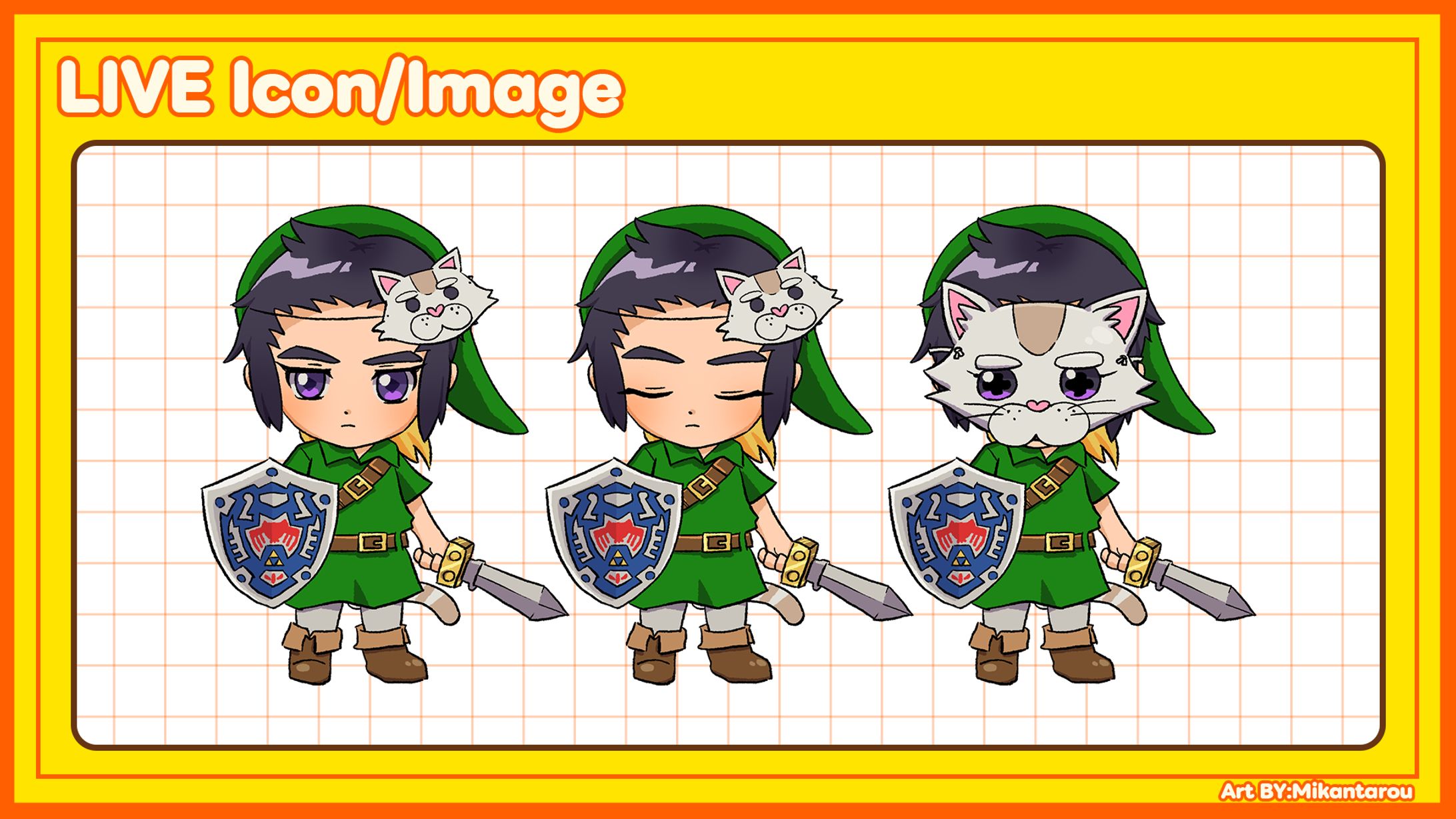 にゃあへい様YoutubeLIVE用アイコン/配信画面-1