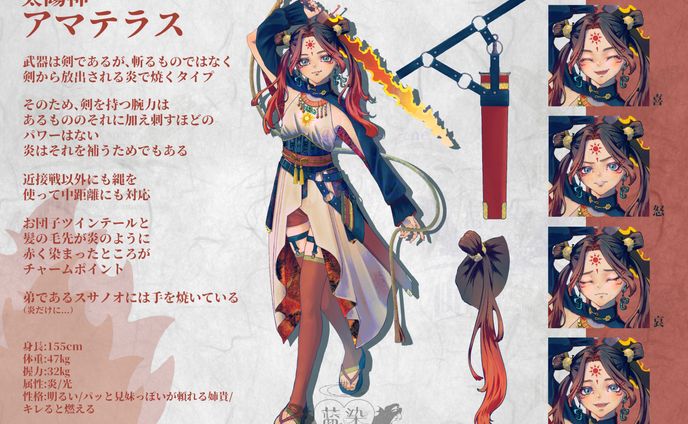 アマテラス　表情差分