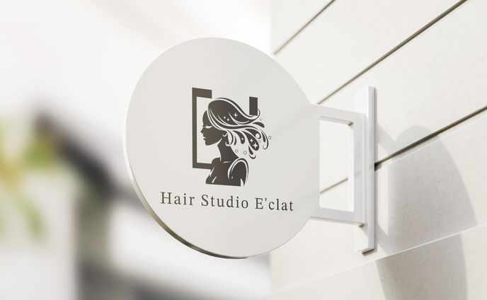 Hair Studio Eclat ロゴサンプル