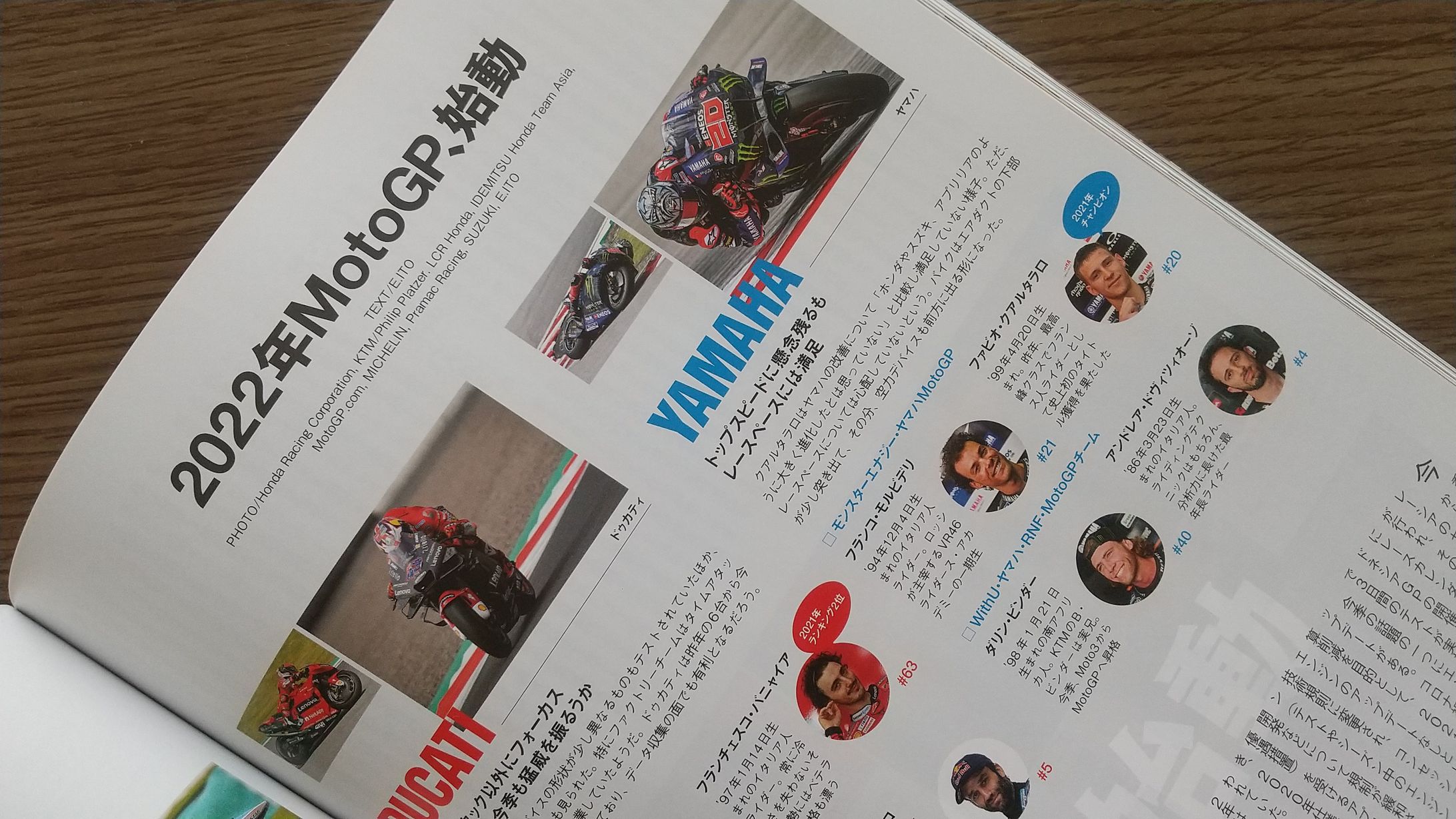 2022年MotoGP、始動／ライダースクラブNo.576掲載-1