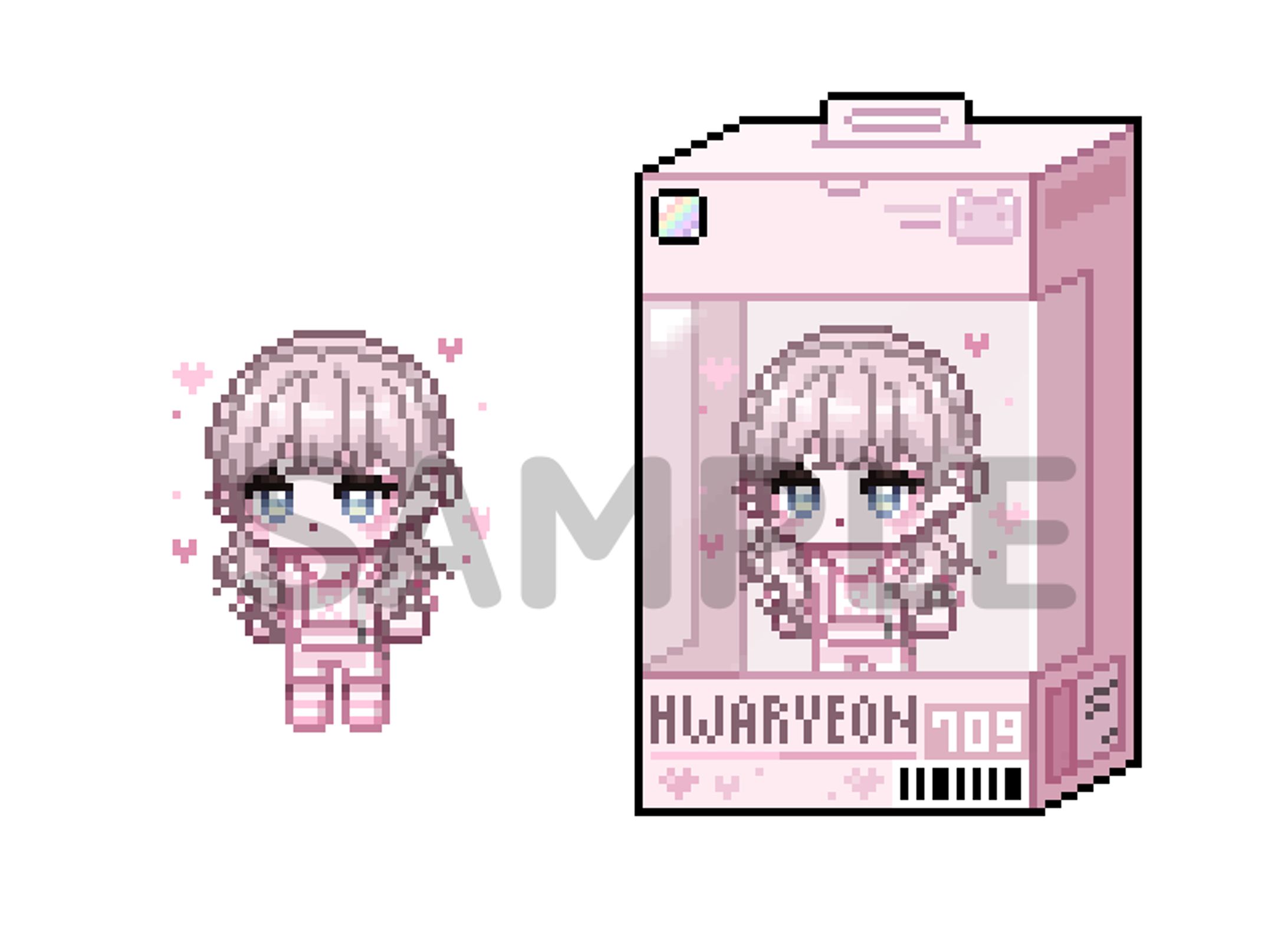 [Vtuber] 치지직 화련님 방송용 픽셀 일러스트-1