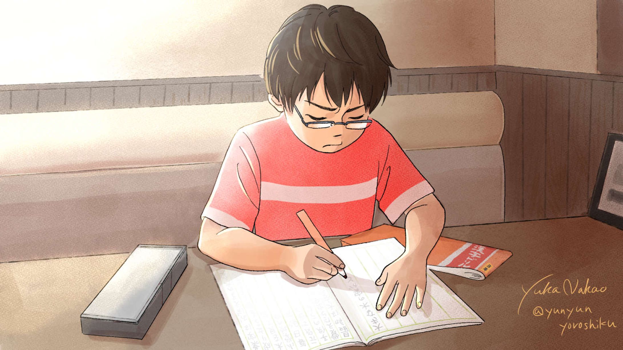 勉強に取り組む子-1