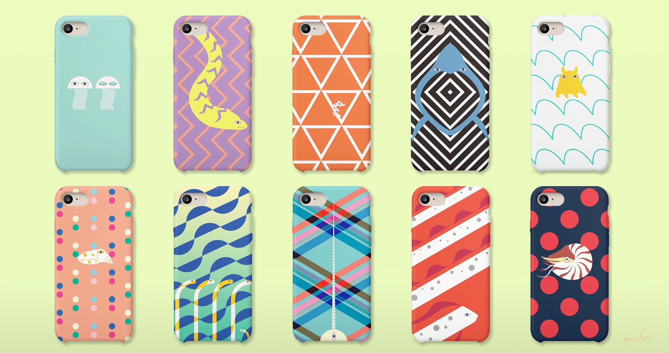 Sea creatures for iPhone case-1