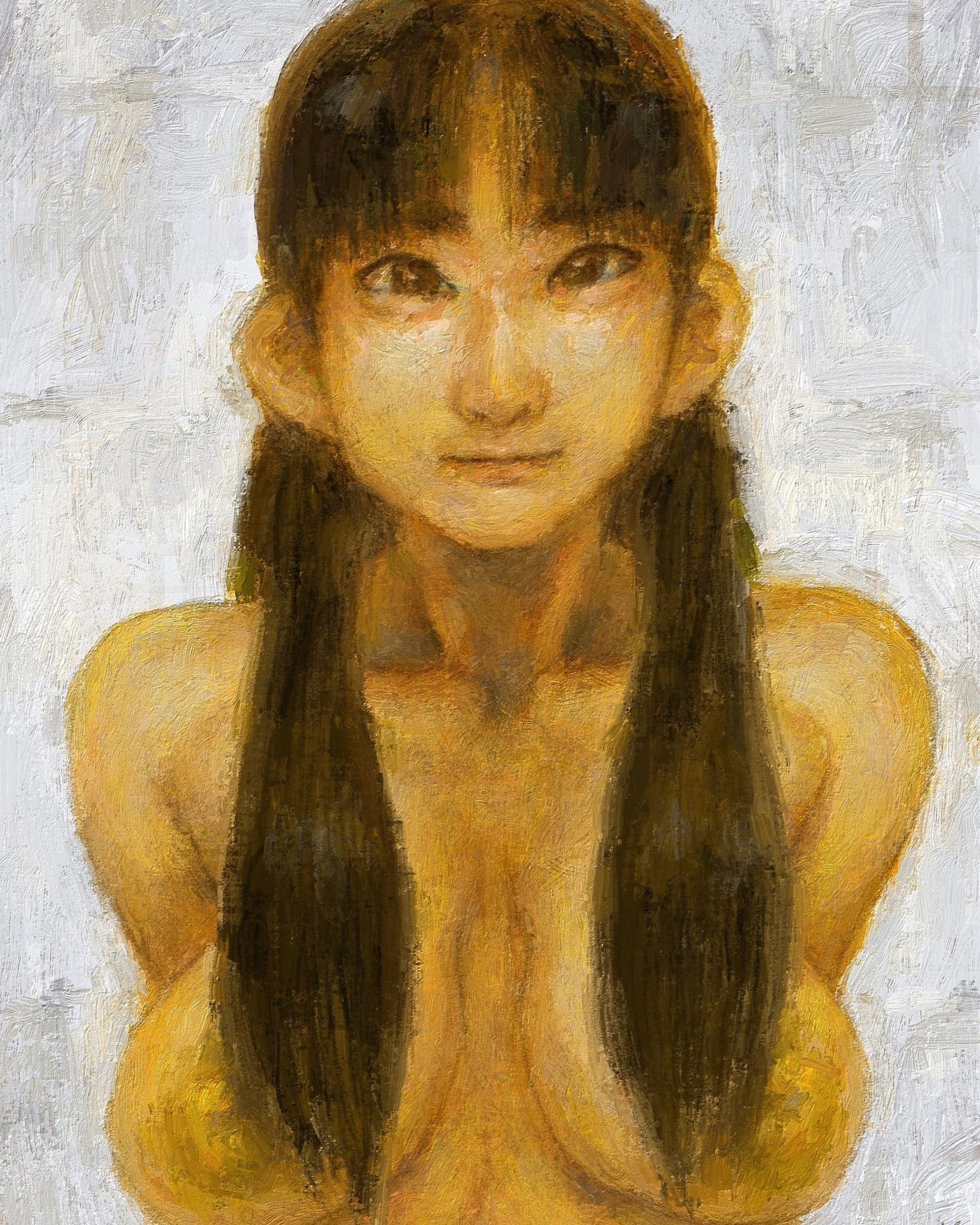 ようやく混ざりつつ一筆一筆ペトっと色置けるブラシになった。 #Paintstorm #裸婦 #iPadPro #人物画-1