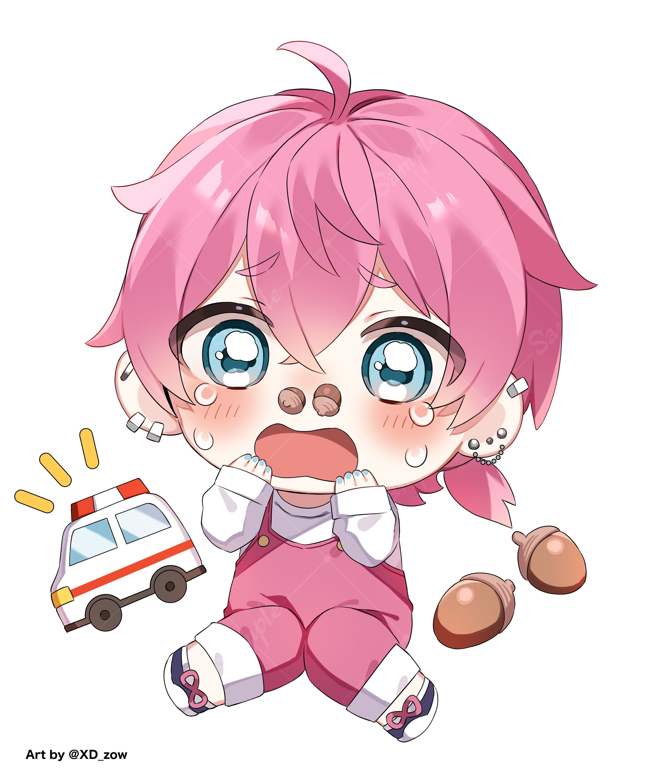 けちゃ様　バースデーグッズイラスト-1