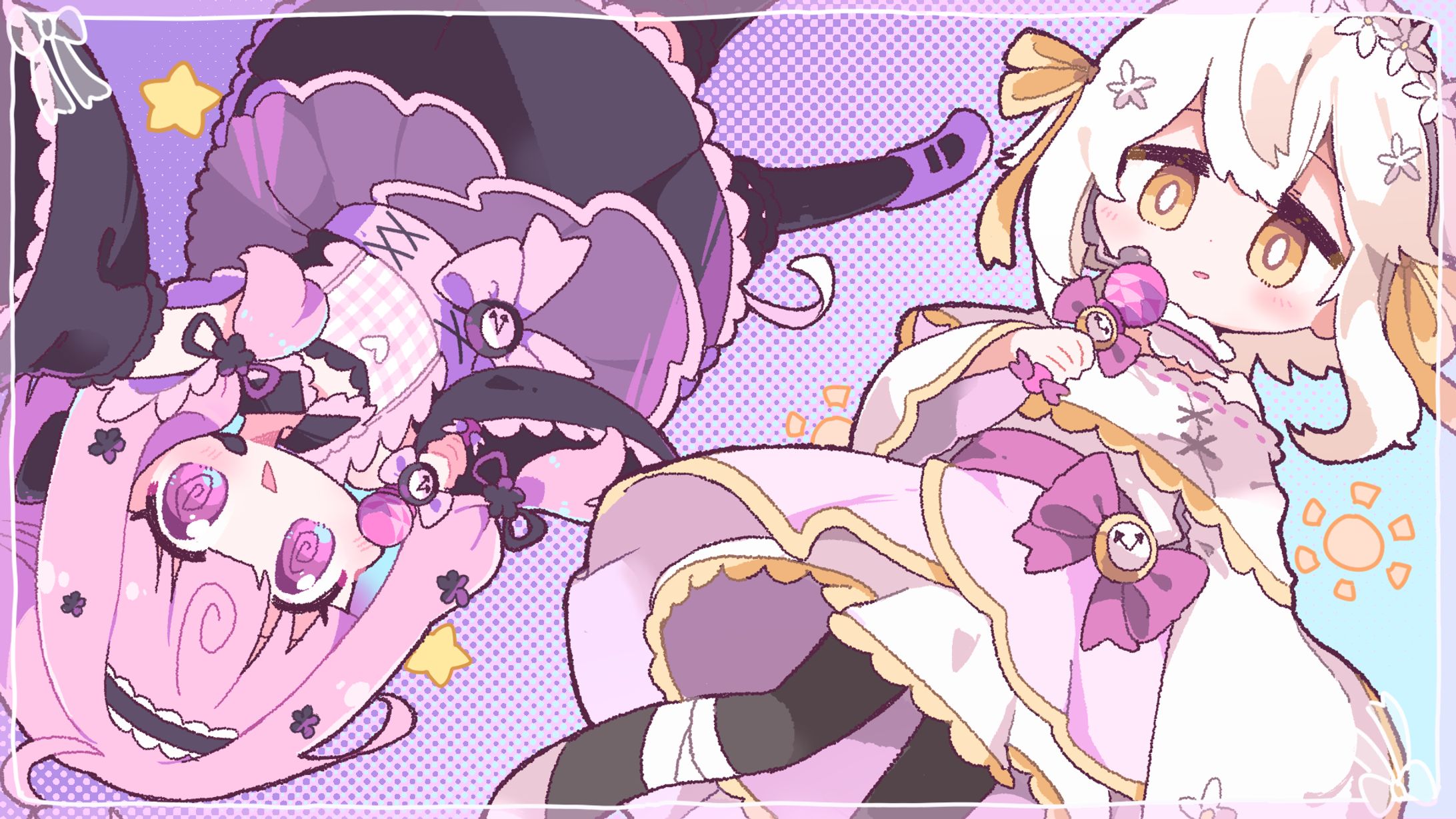 リンリン♪がぁらふぁらんど - 桃寝ちのい × 日あさ寝 （cover）- MV用イラスト-1