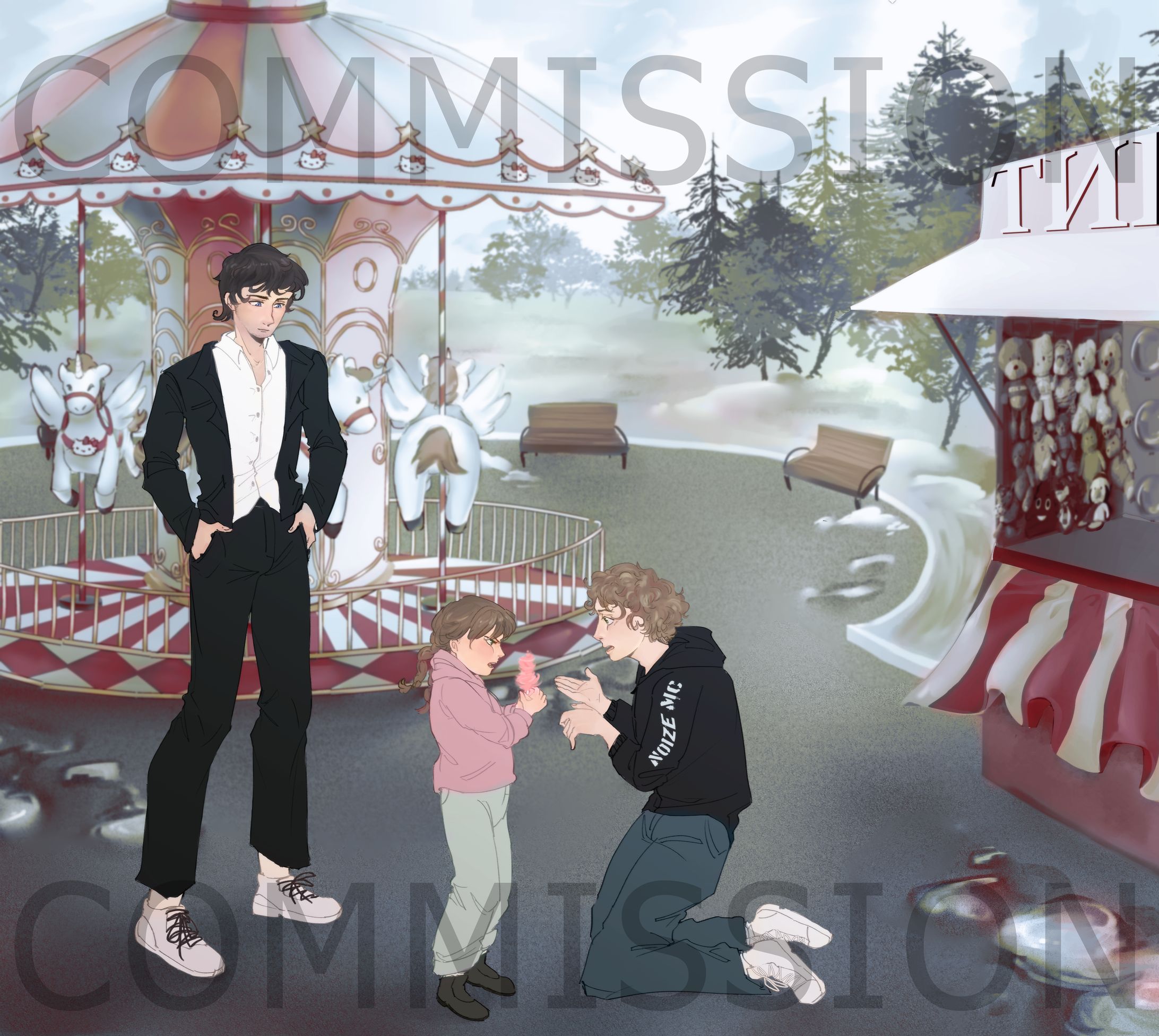Day in an amusement park | Commission-1