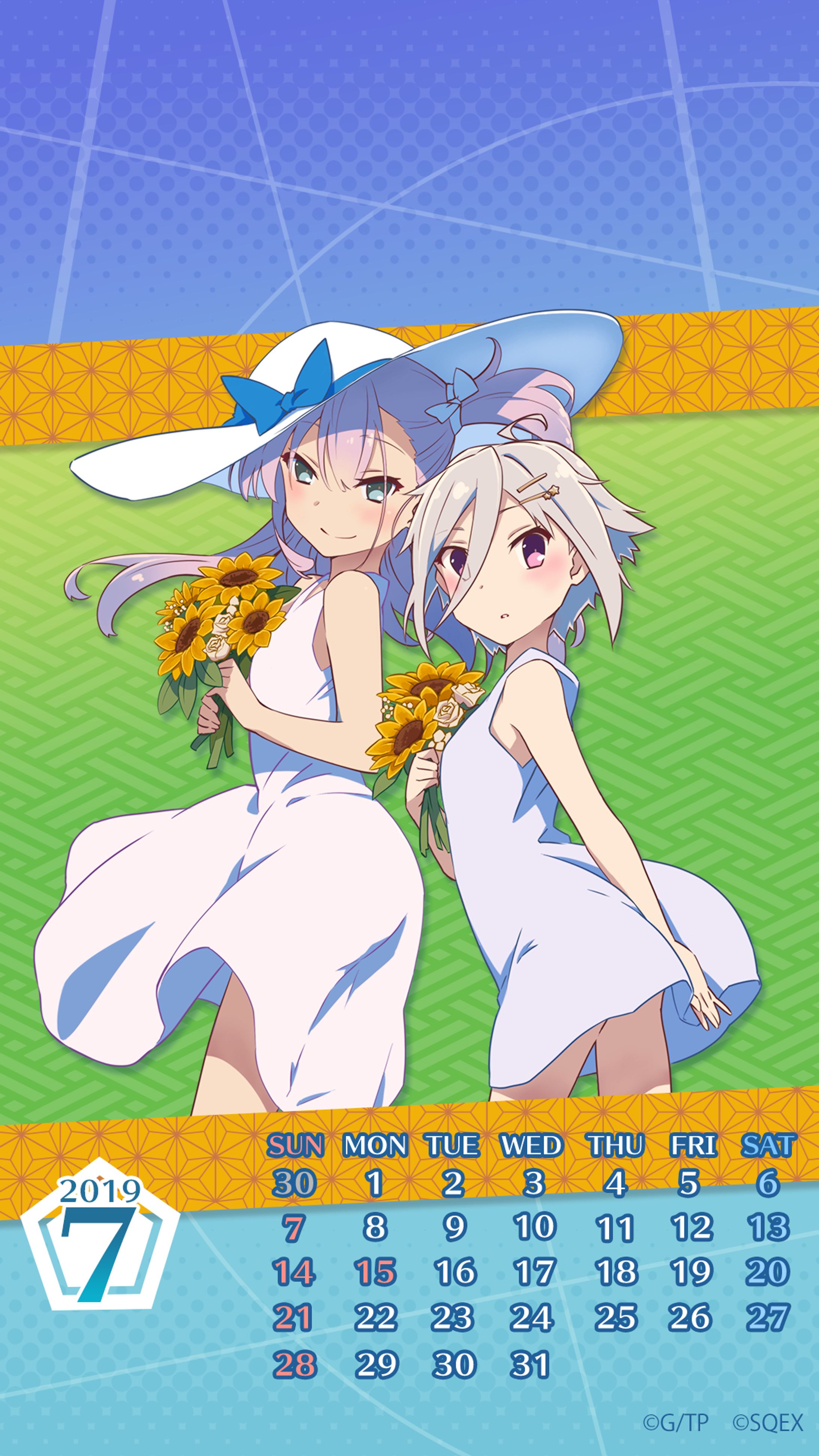 【刀使ノ巫女】　待ち受けカレンダー7月-1