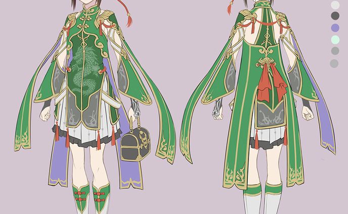 中華風衣装キャラクターデザイン