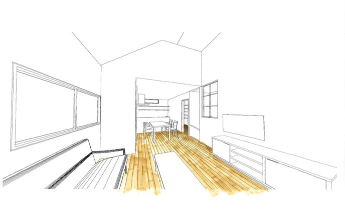 【内観パース】戸建てリノベーション