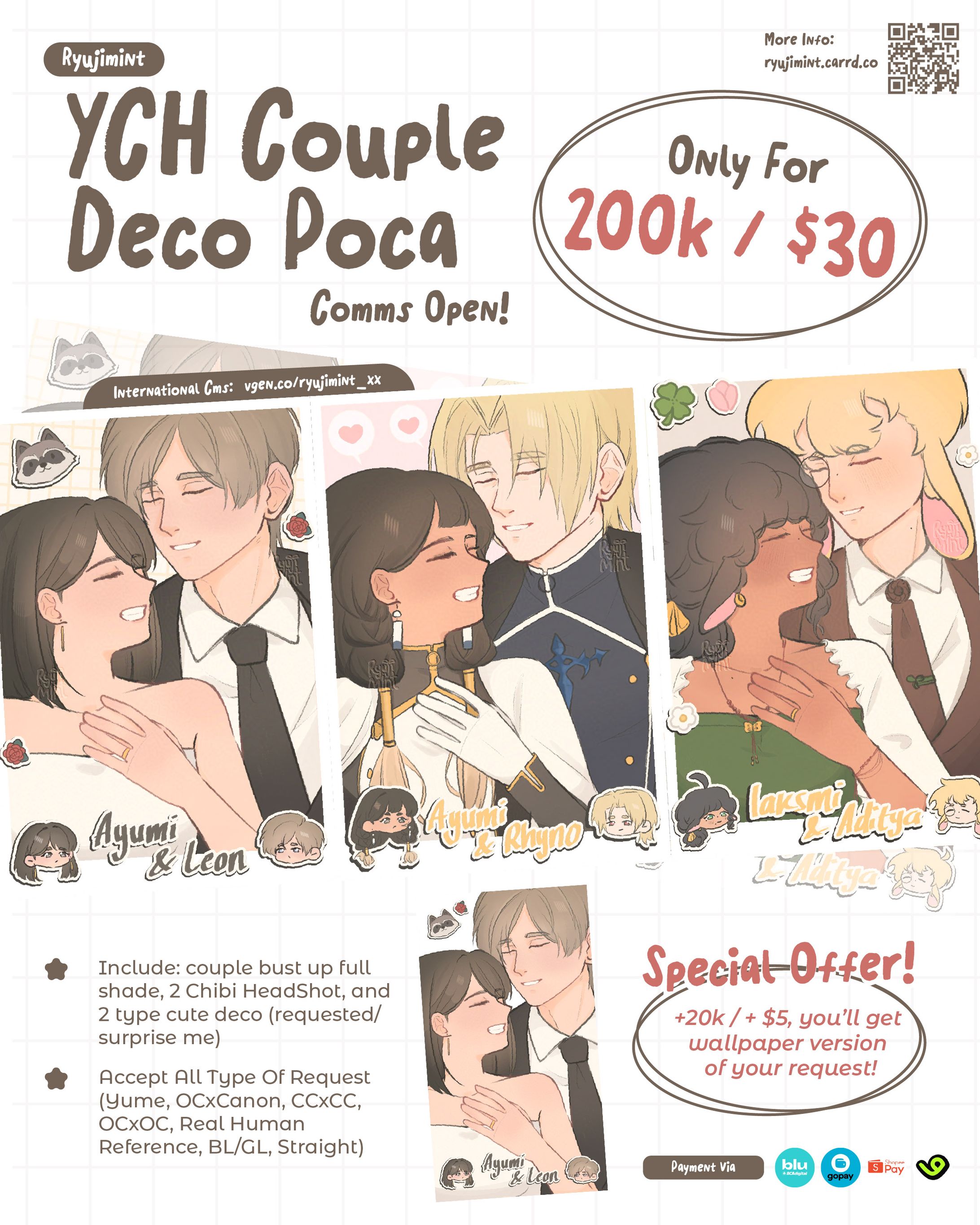 [ YCH ] Couple Deco Poca Commission-1
