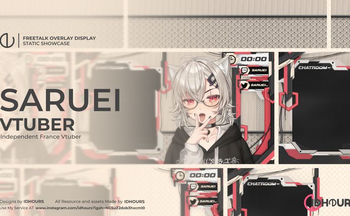 [ Saruei ] Fan-made Stream overlay for @saruei_ (X/Twitter)