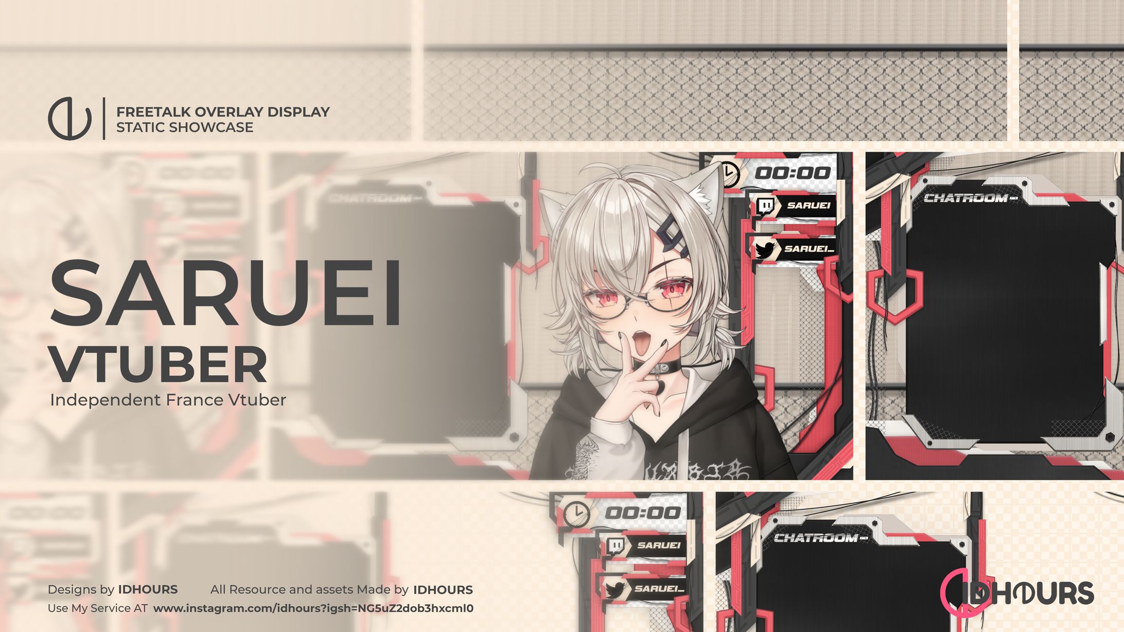 [ Saruei ] Fan-made Stream overlay for @saruei_ (X/Twitter)-1