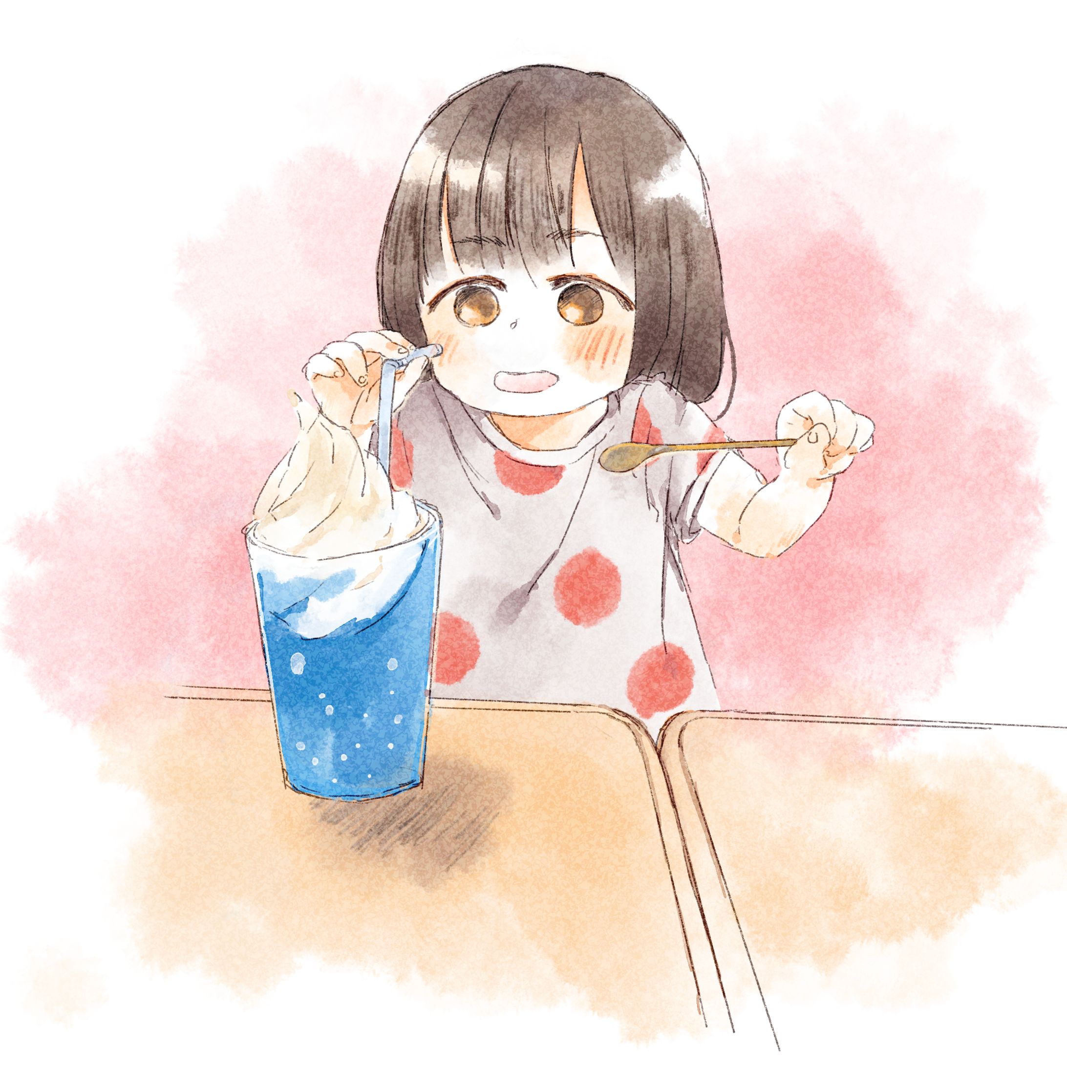 似顔絵　水彩風-1
