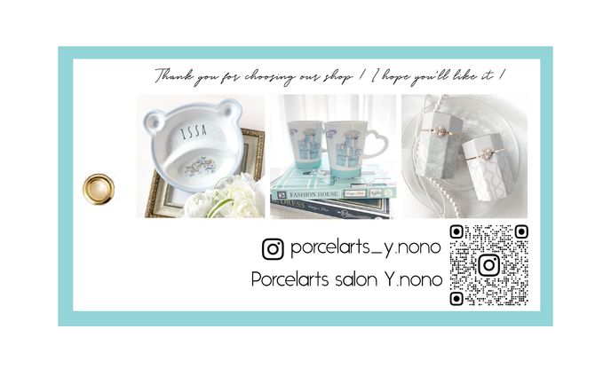 【印刷物】porcelarts salon Y.nono様サンキューカード