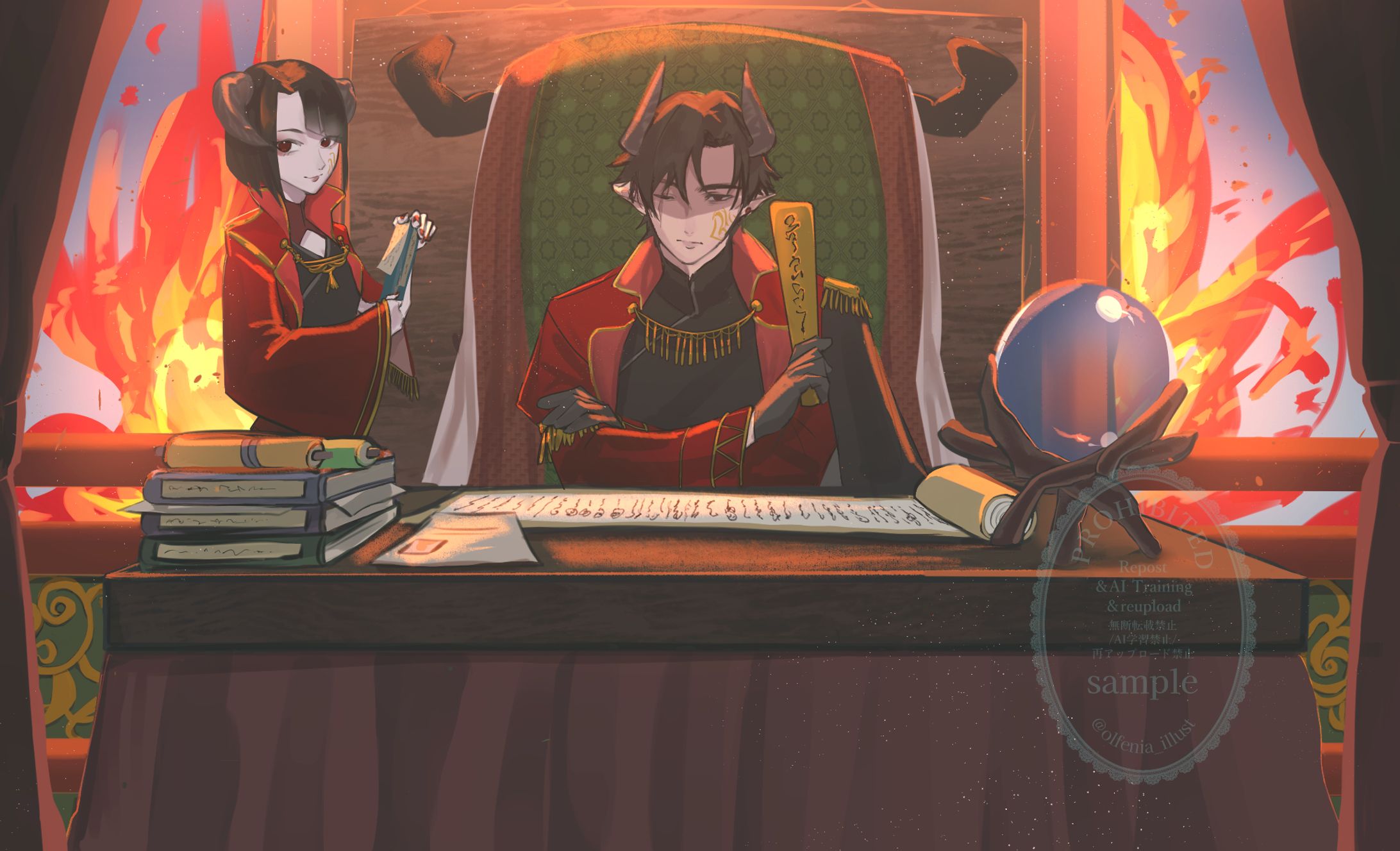 創作キャラクター『炎の神様』イラストまとめ-1