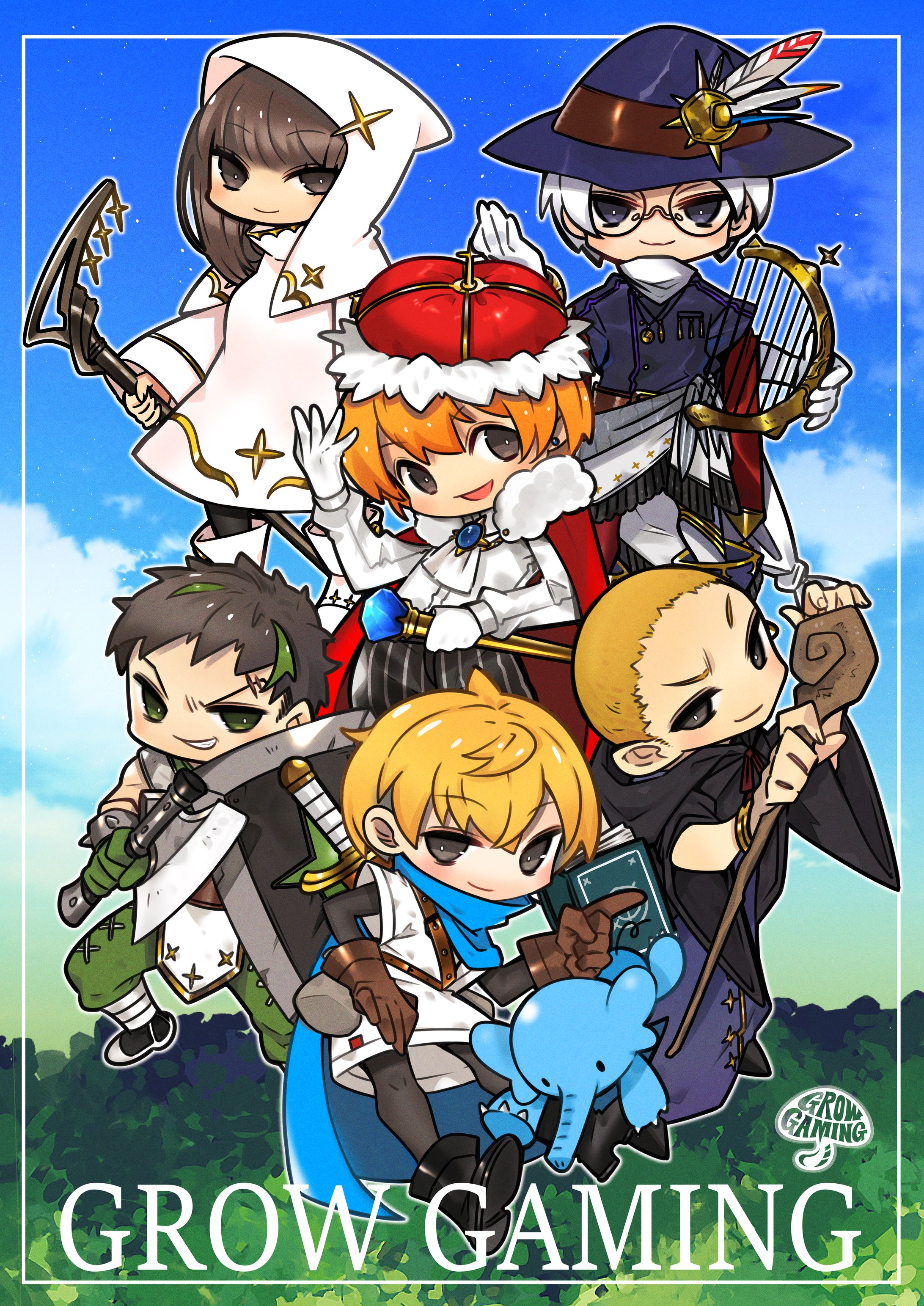 【イラスト制作】GROW Gaming様　キャラクターデザイン・イラスト-1