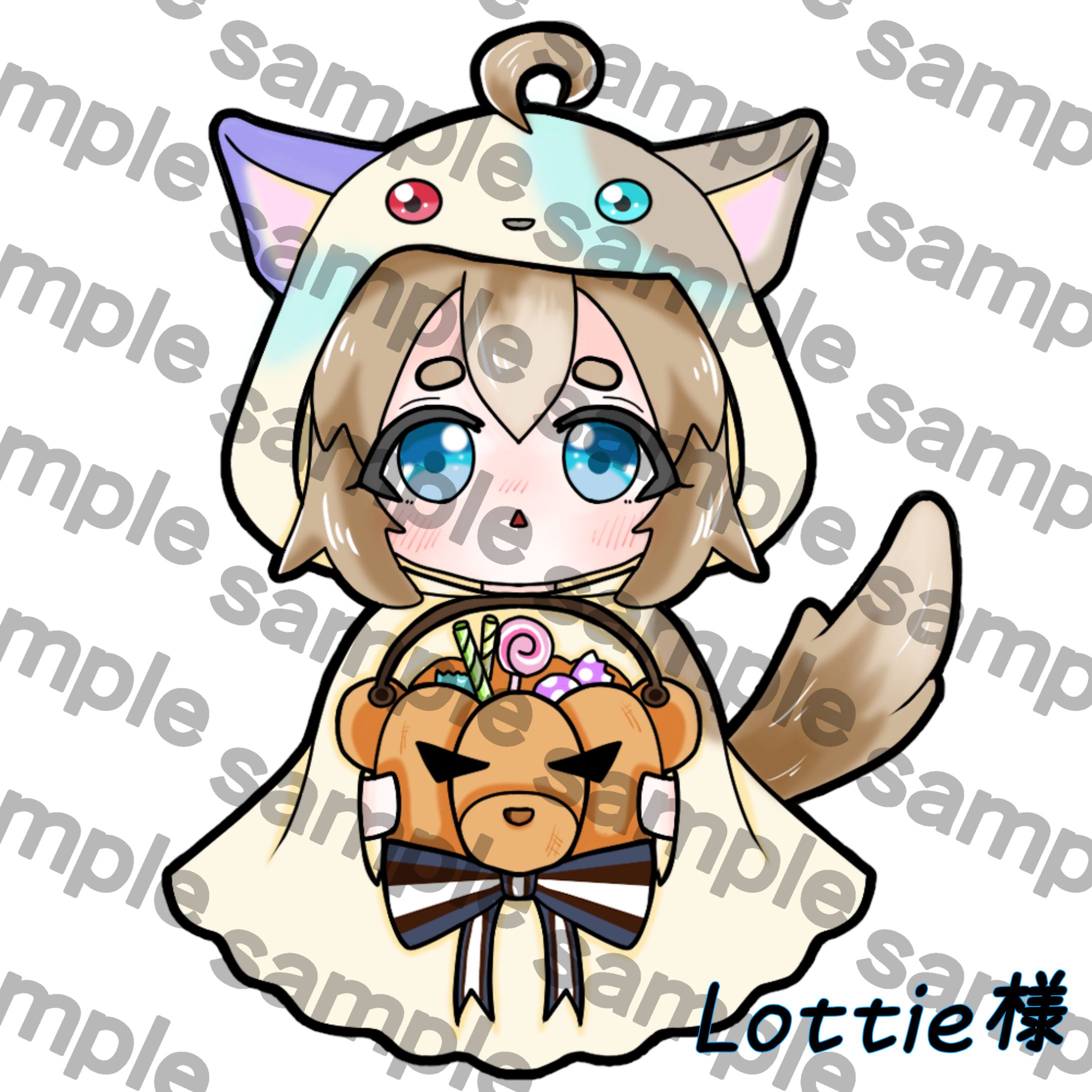 VTuber Lottie様のハロウィン用イラストを描かせていただきました。-1