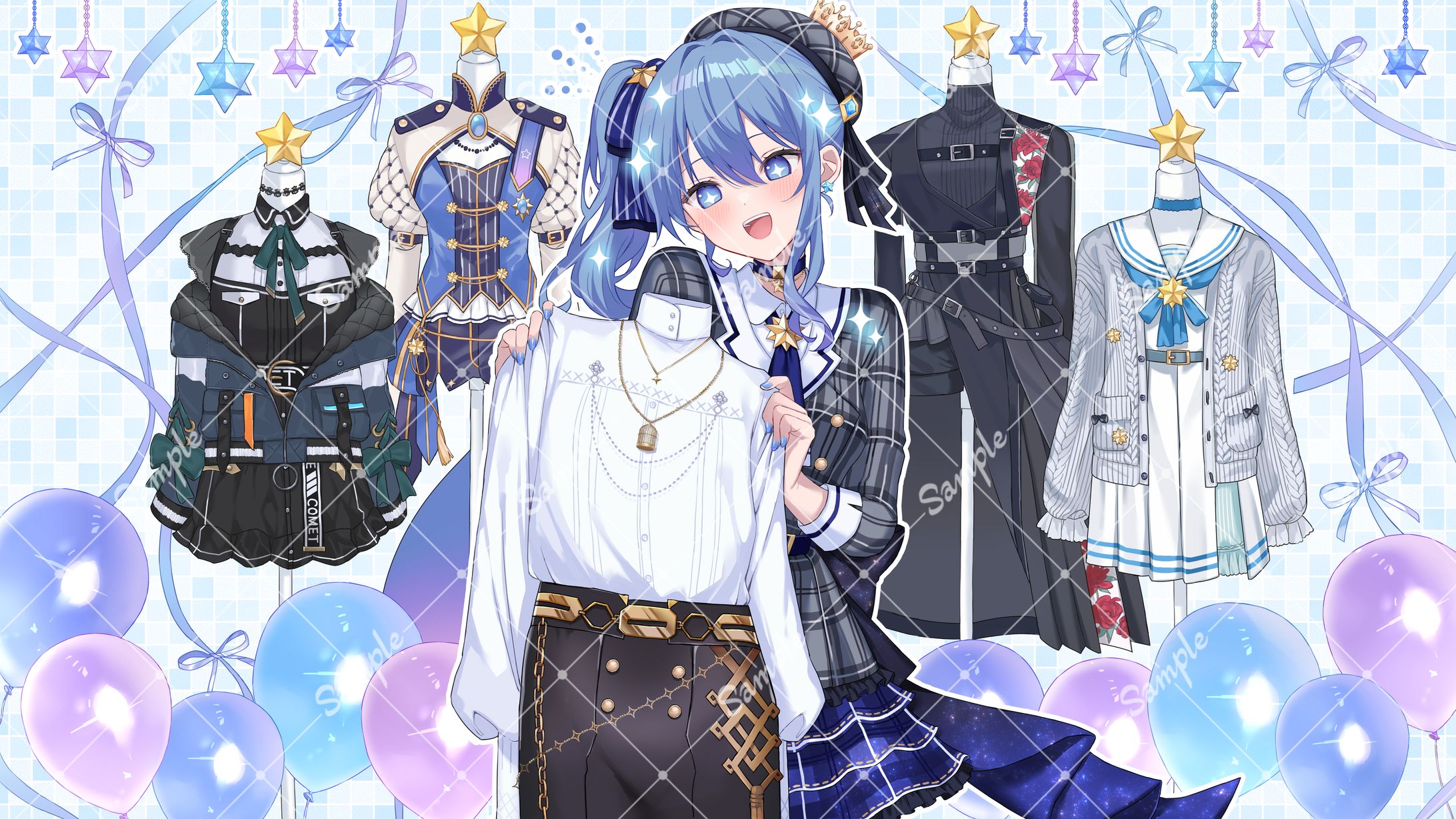 【応援広告】星詠み応援企画 様　武道館公演＆７周年お祝いイラスト / 渋谷駅掲載-1