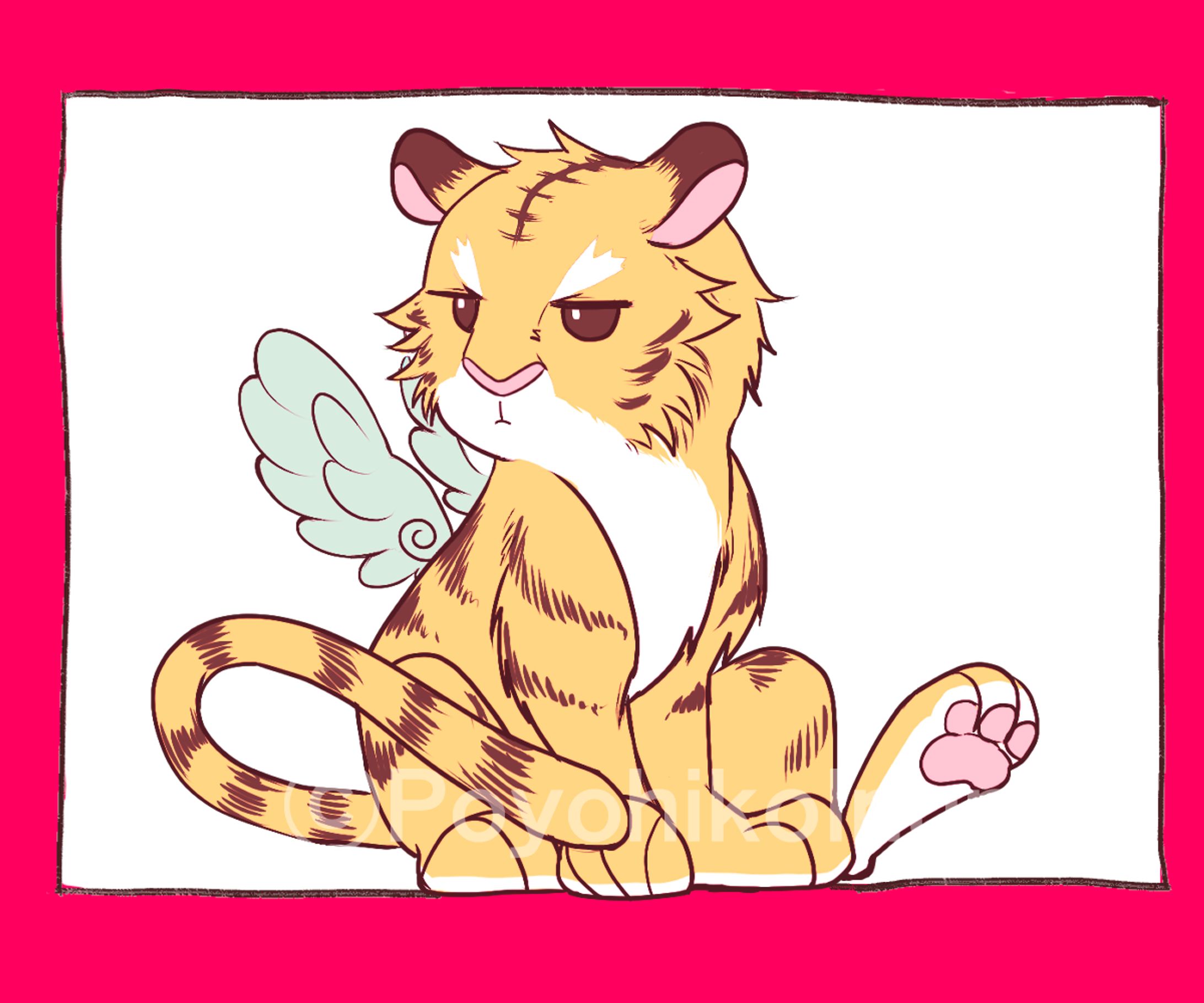【獣人イラスト】虎＋猫-1