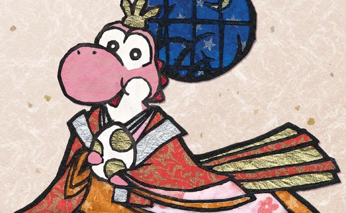 雛祭切り絵ヨッシー