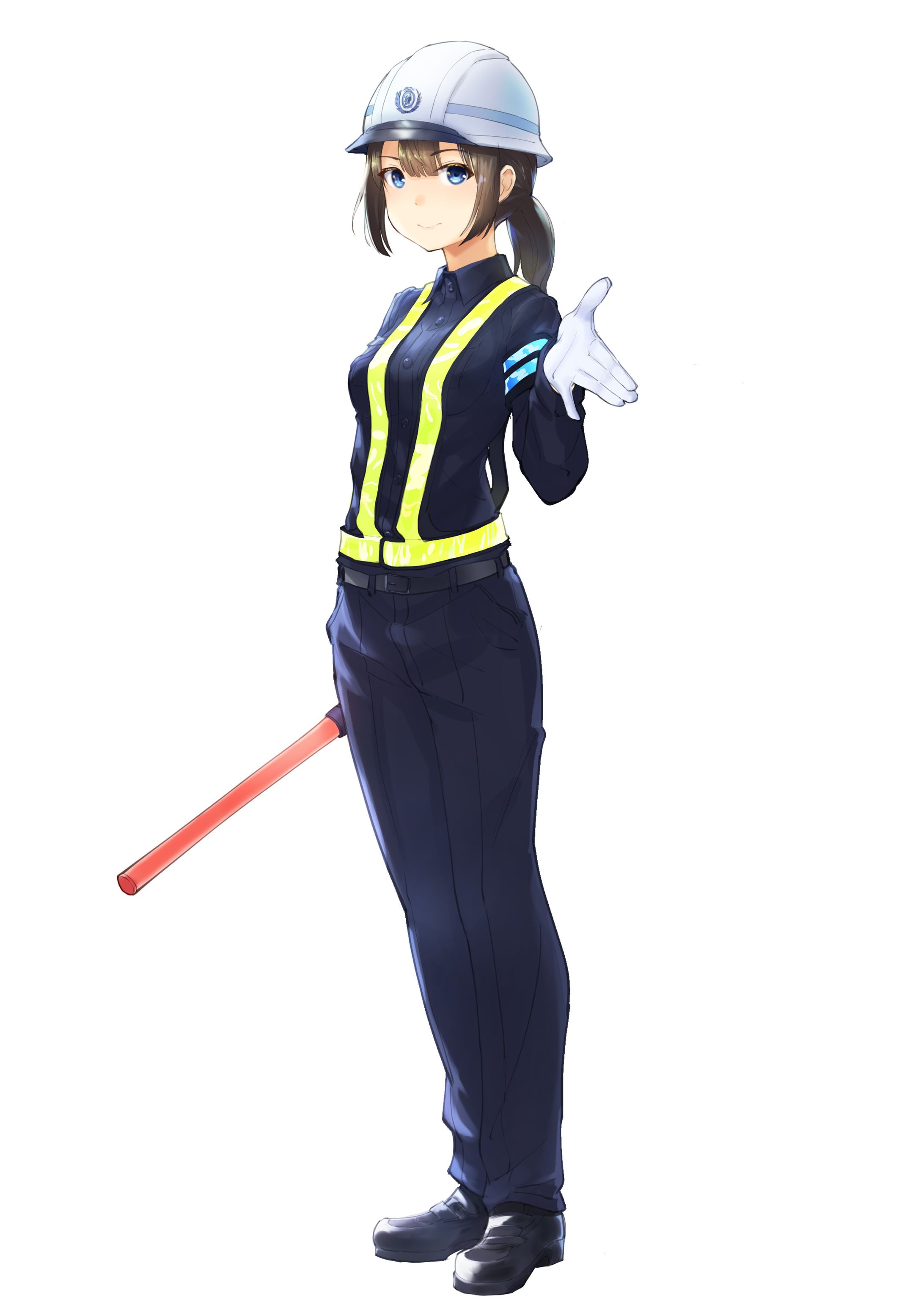 習作「女性警備員」-1