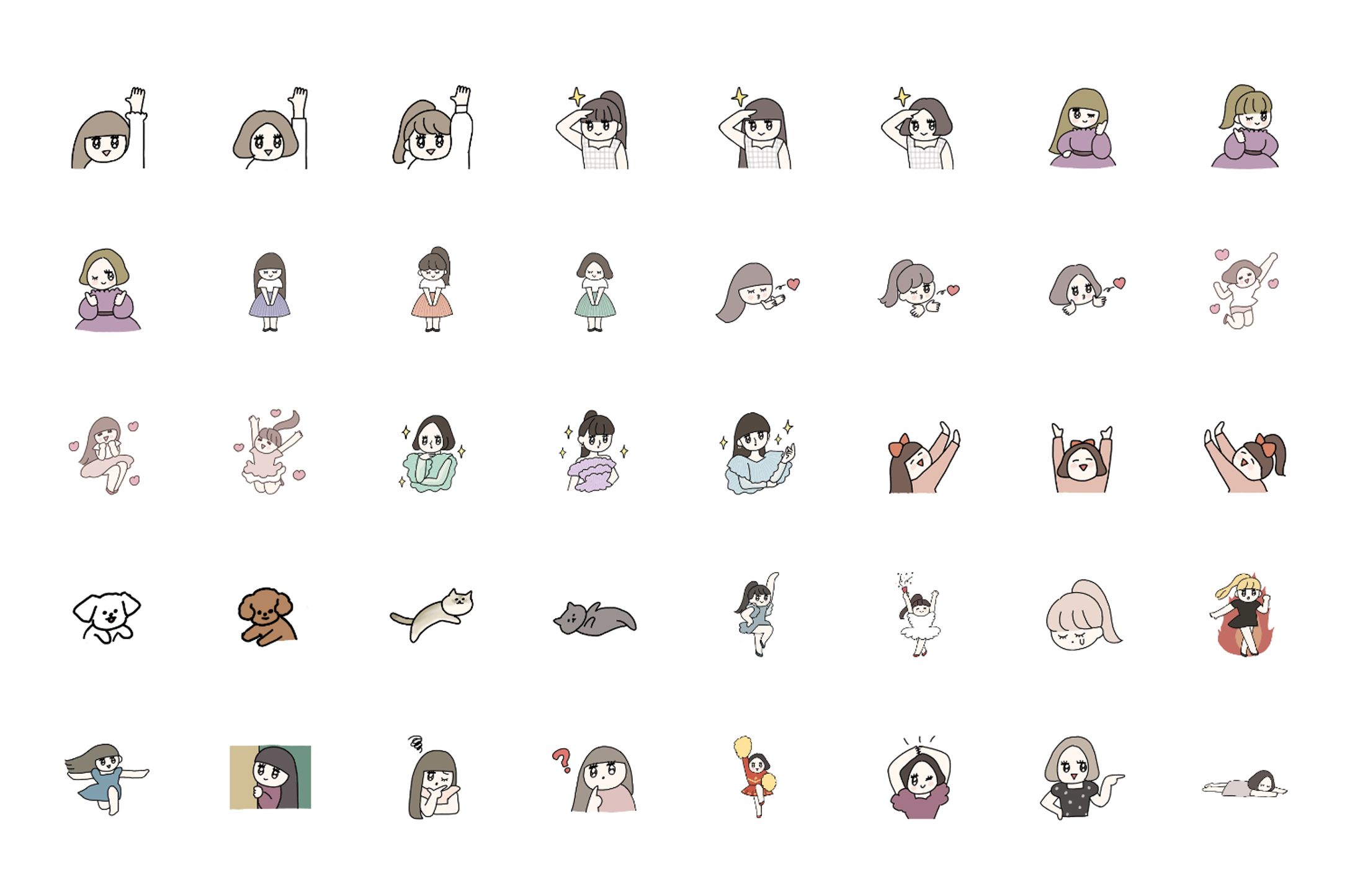 LINE絵文字「Perfumeといっしょ vol.2 by naotte」2023年9月-1