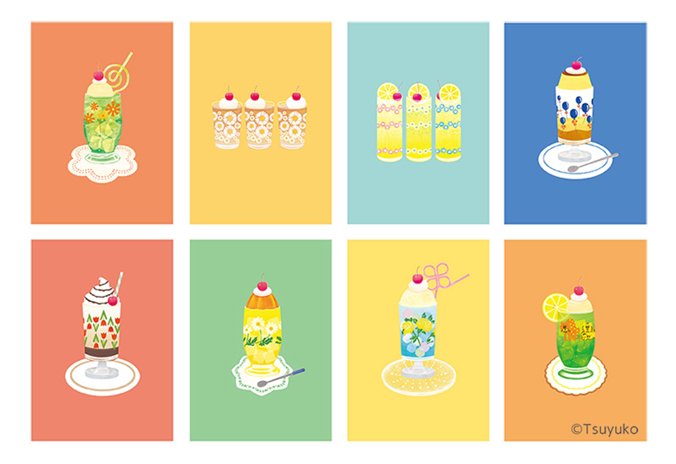 アデリアレトロシリーズステーショナリーイラスト-1